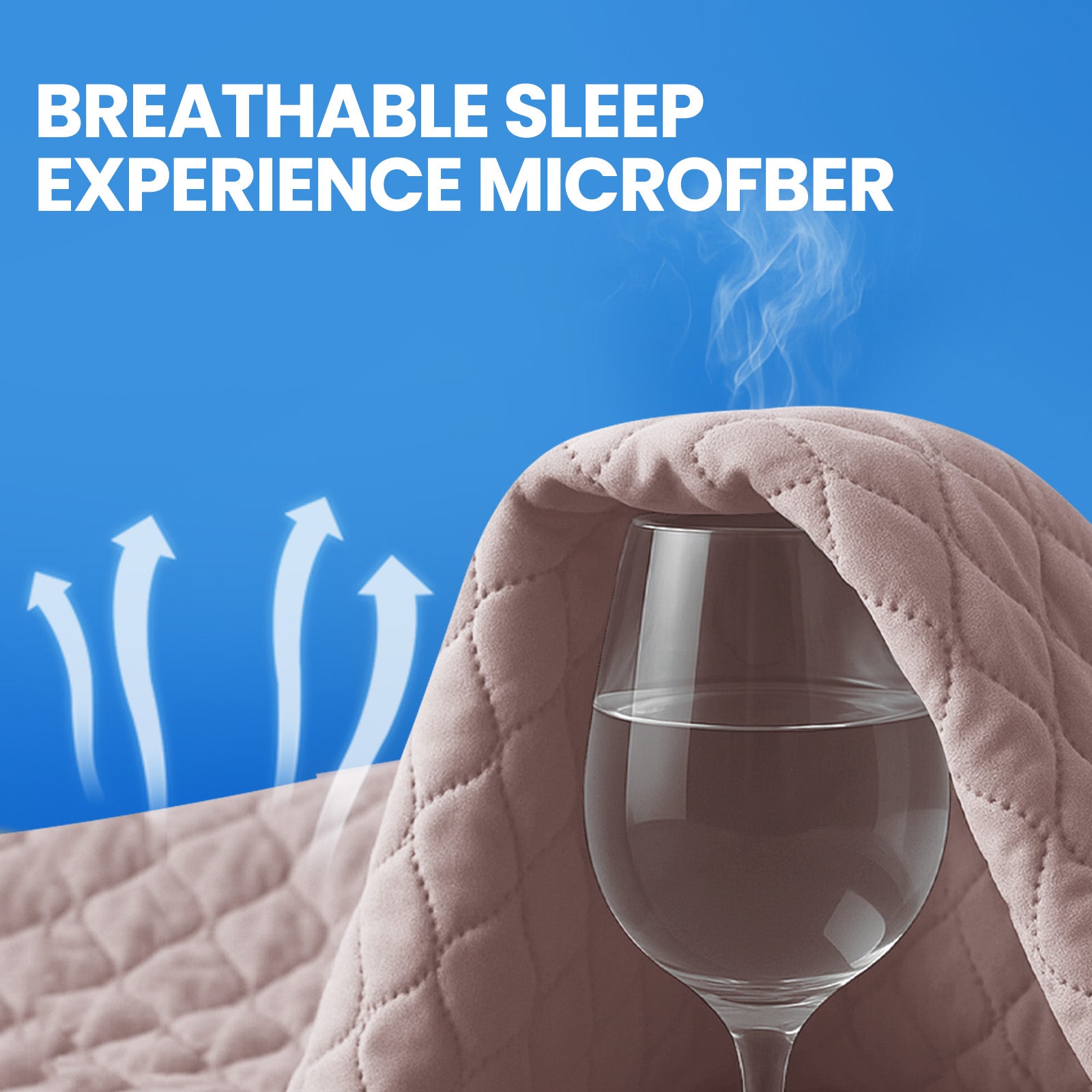 Waterproof Quilted Mattress Protector 90x200cm with Deep Pocket