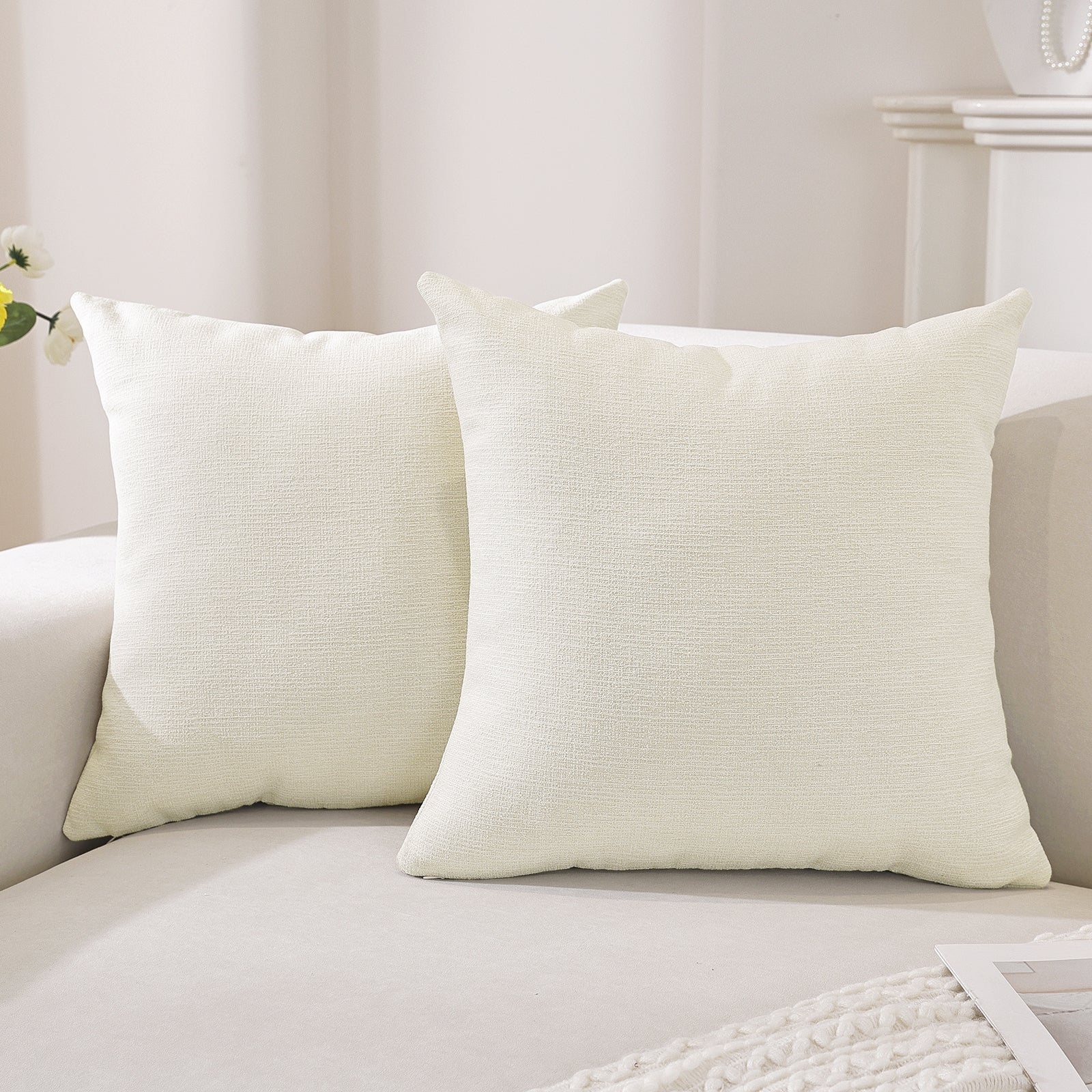 YSTYLE Couch Throw Pillow Covers 18x18 Neutral Soft Decorative Pillow Covers