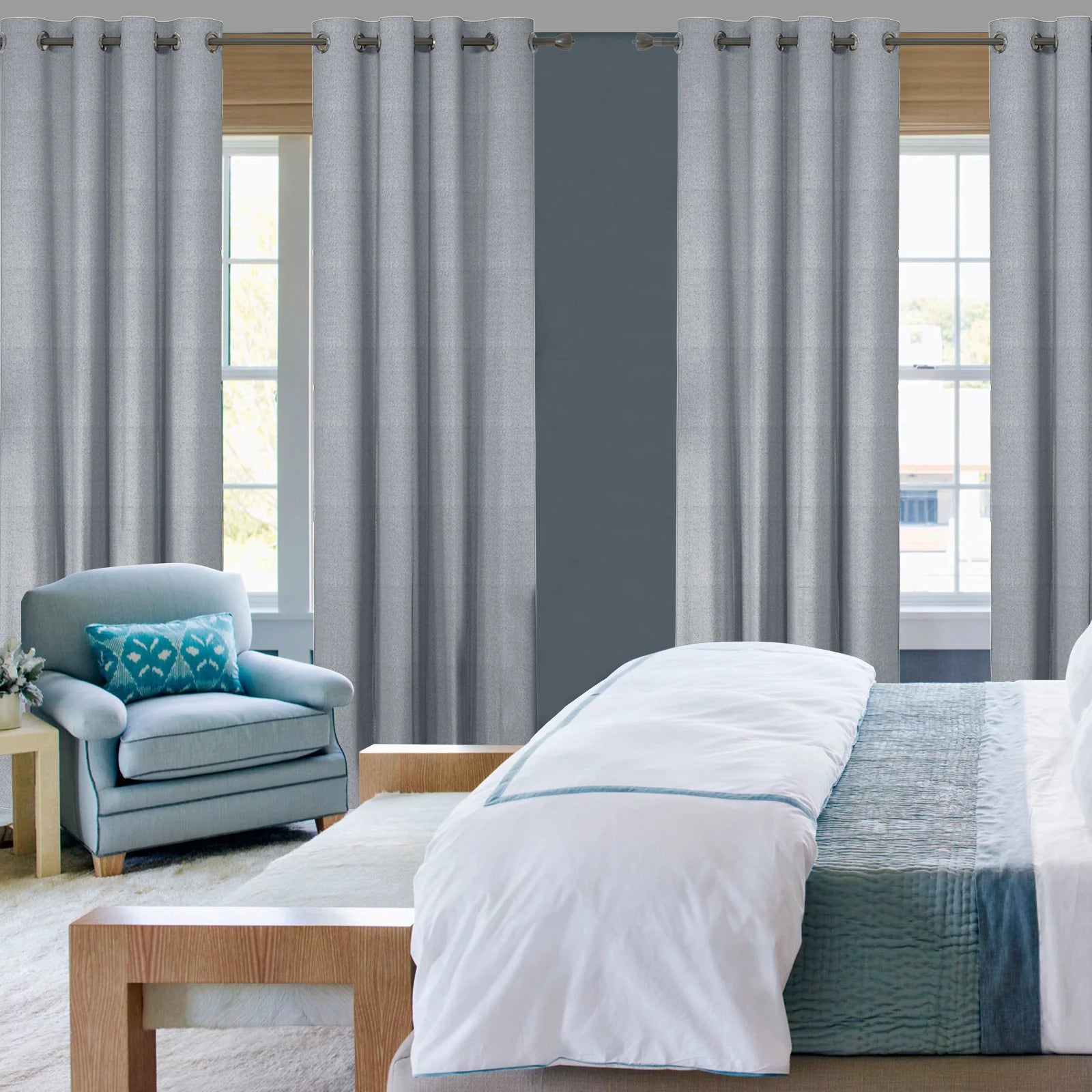 YSTYLE 2 pcs Linen-Effect Blackout Curtains – 100% Light Blocking, Thermal Insulated Drapes