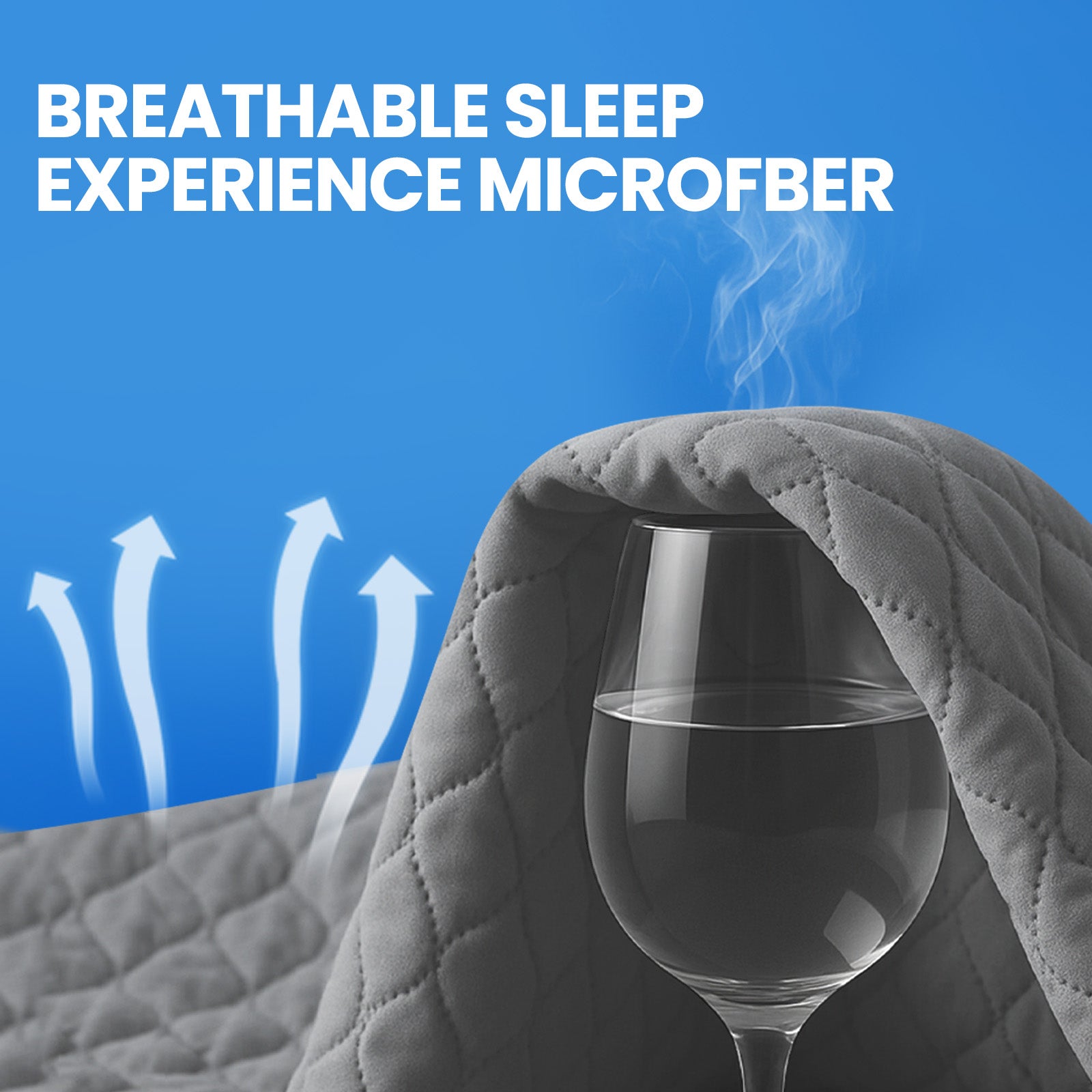 Waterproof Quilted Mattress Protector 90x200cm with Deep Pocket