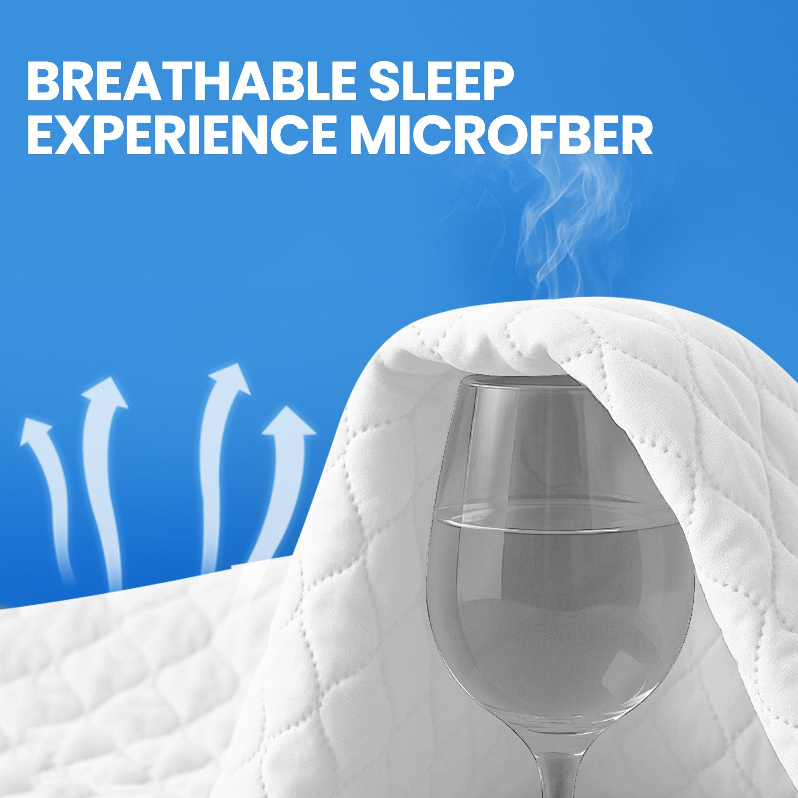 Waterproof Quilted Mattress Protector 90x200cm with Deep Pocket