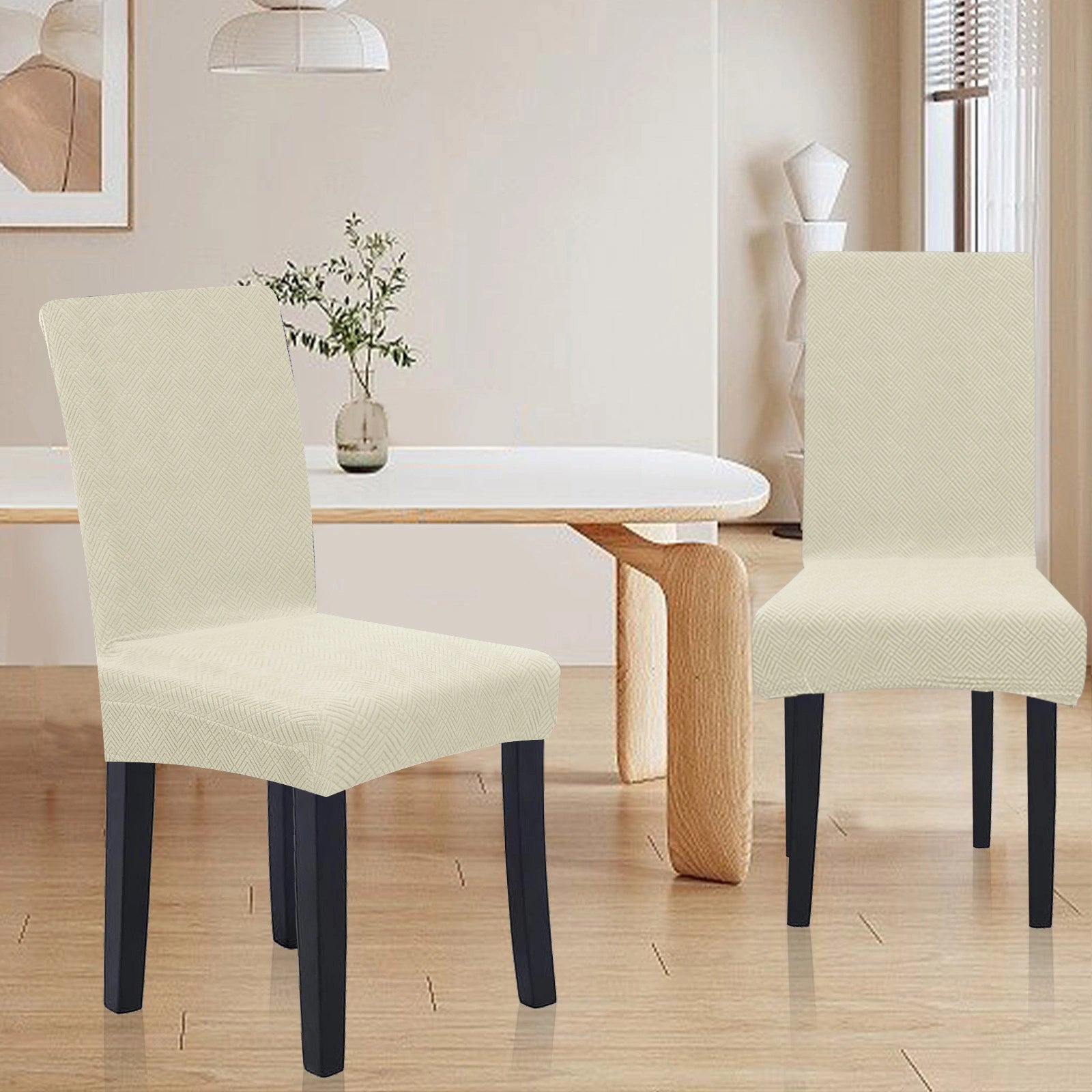 YSTYLE 2 Pieces Stretch Dining Chair Covers Diamond Jacquard-YSTYLE