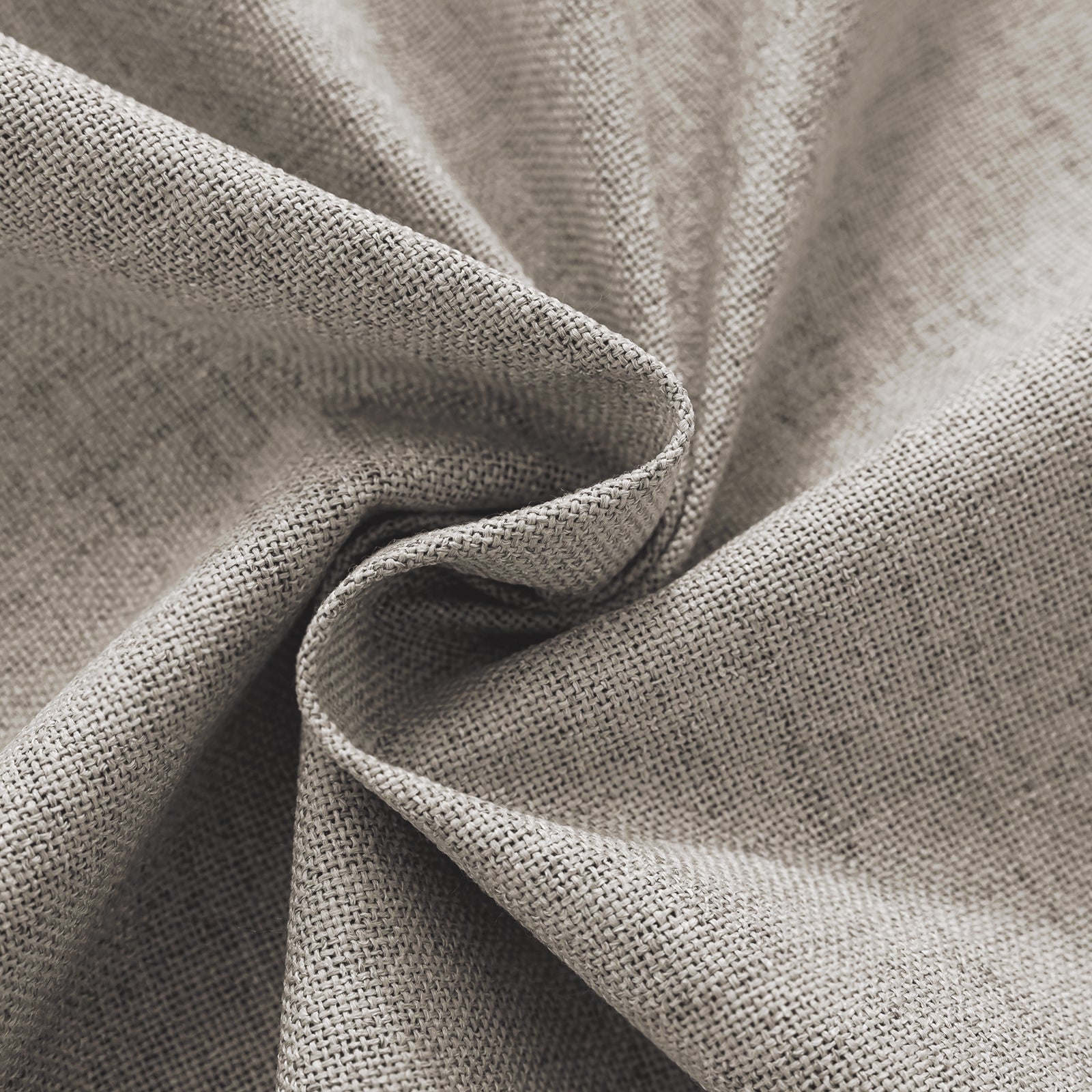 2 Pieces 100% Blackout Linen Curtains 140x175 cm Thermal