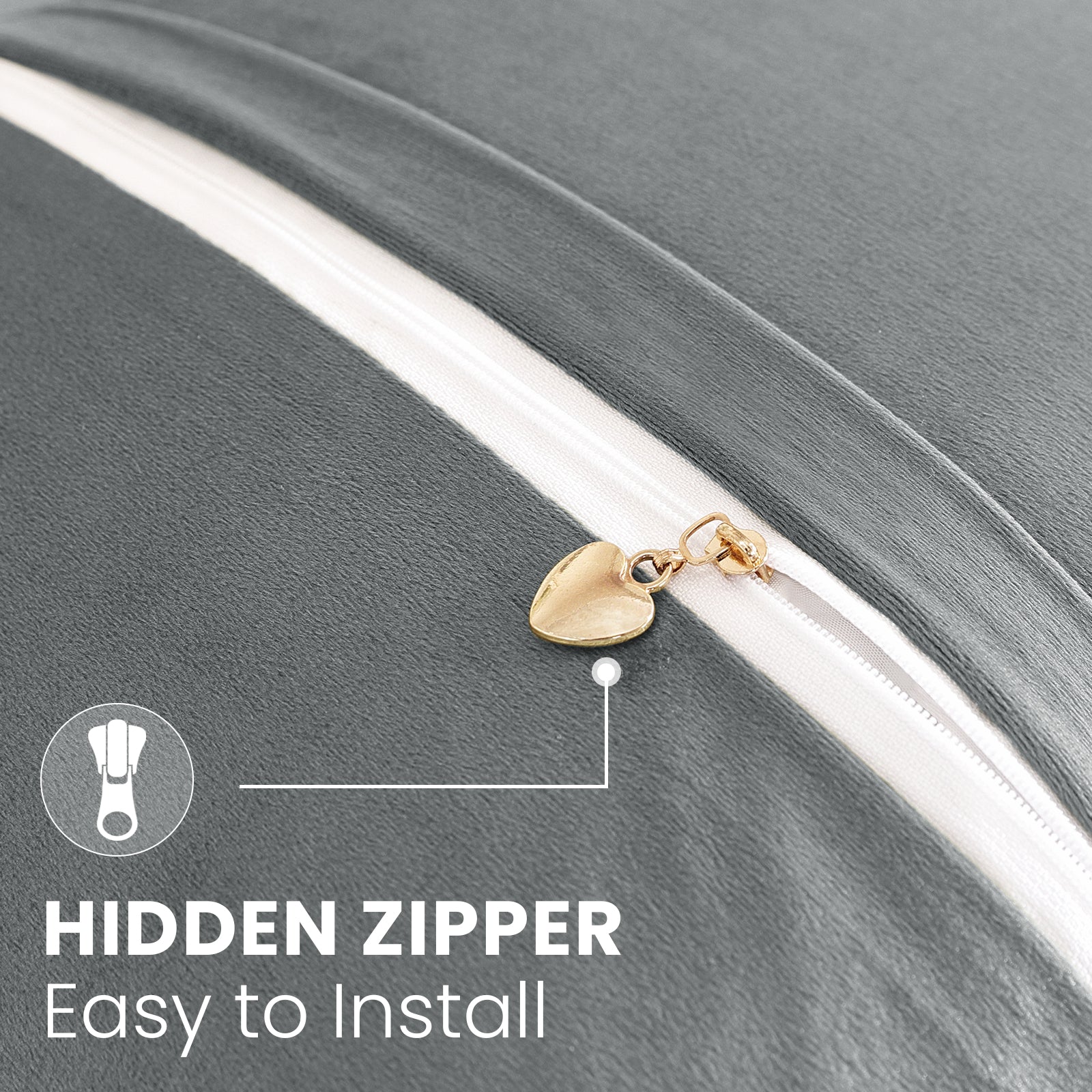 Ystyle Sofa Cushion Covers 40 x 40 cm Set of 2 Soft Velvet Sofa Cushion Covers Modern Bedroom Sofa Bed Invisible Zipper Washable Elegant Durable