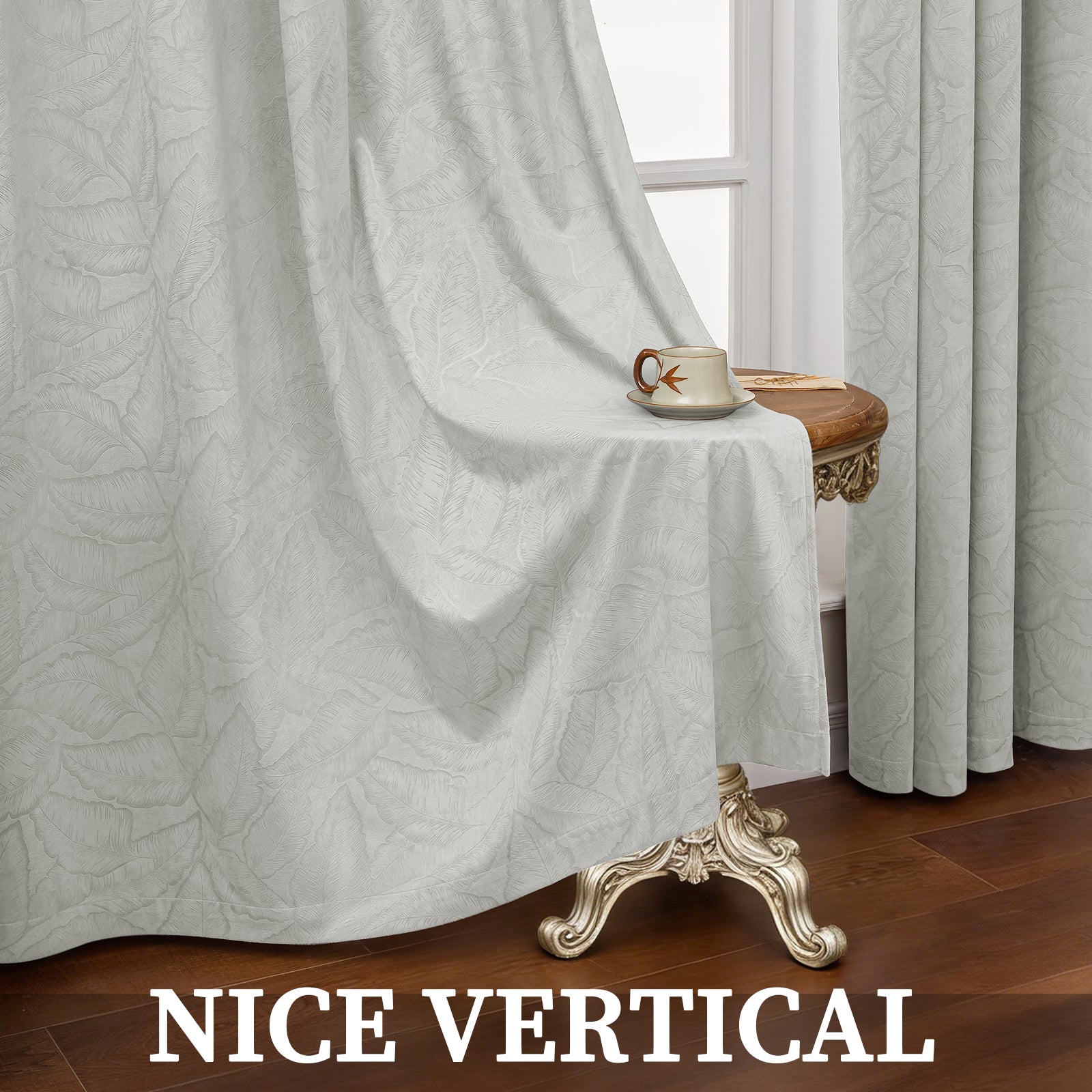 2 Pieces rideaux opacifiants with Stainless Steel Eyelets thermique Polyester Panels