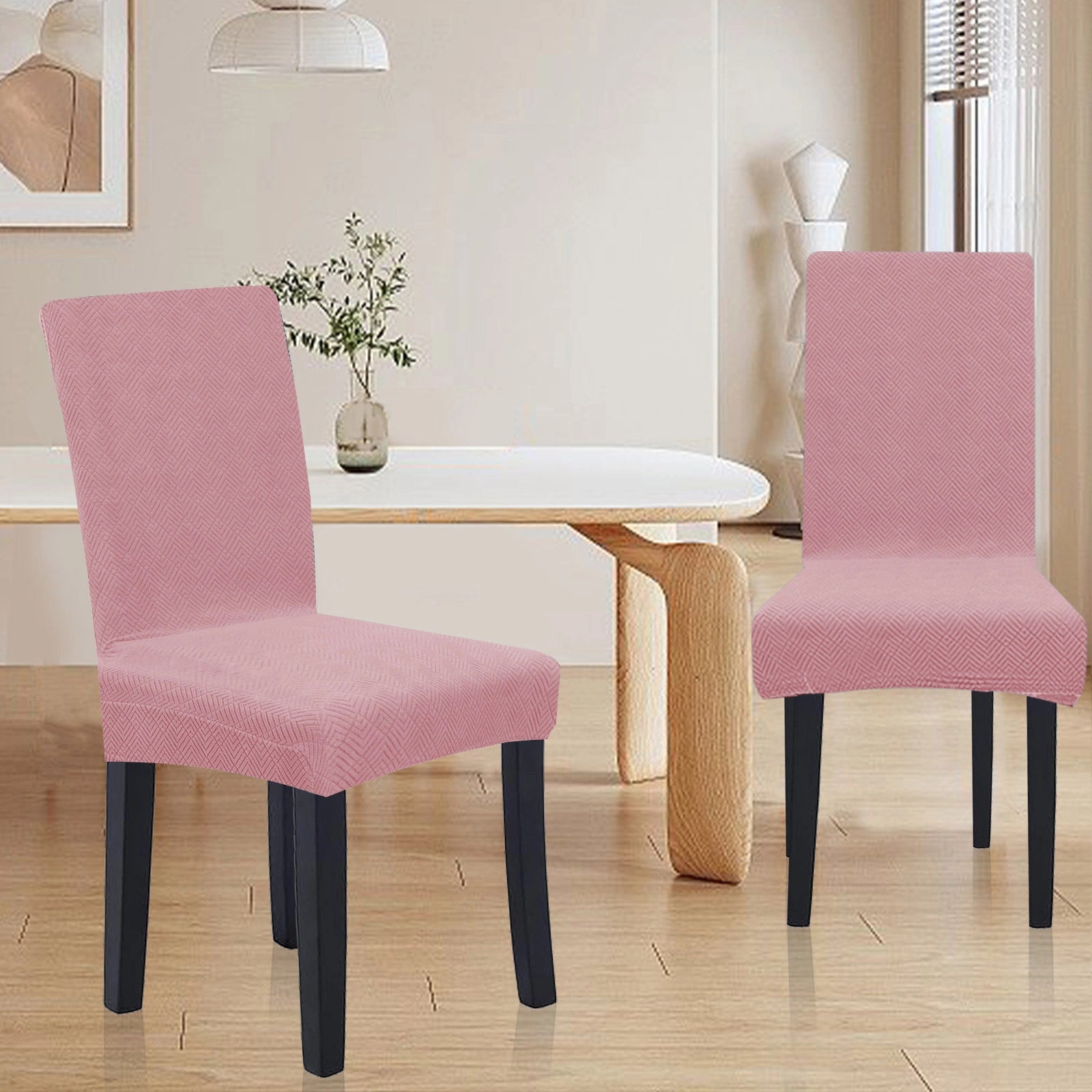 YSTYLE 2 Pieces Stretch Dining Chair Covers Diamond Jacquard-YSTYLE