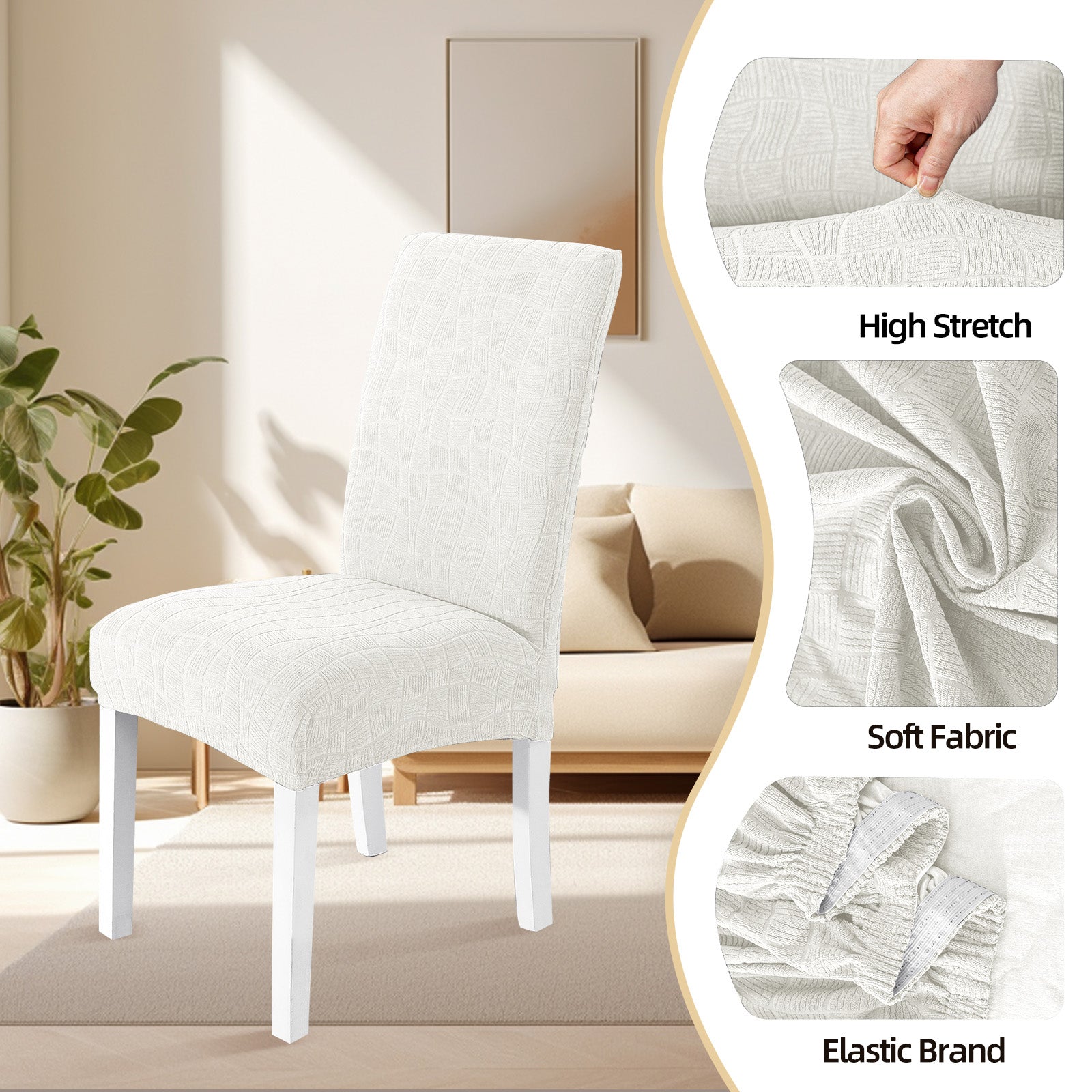 YSTYLE 6 pezzi di coprisedie universali elastici con schienale