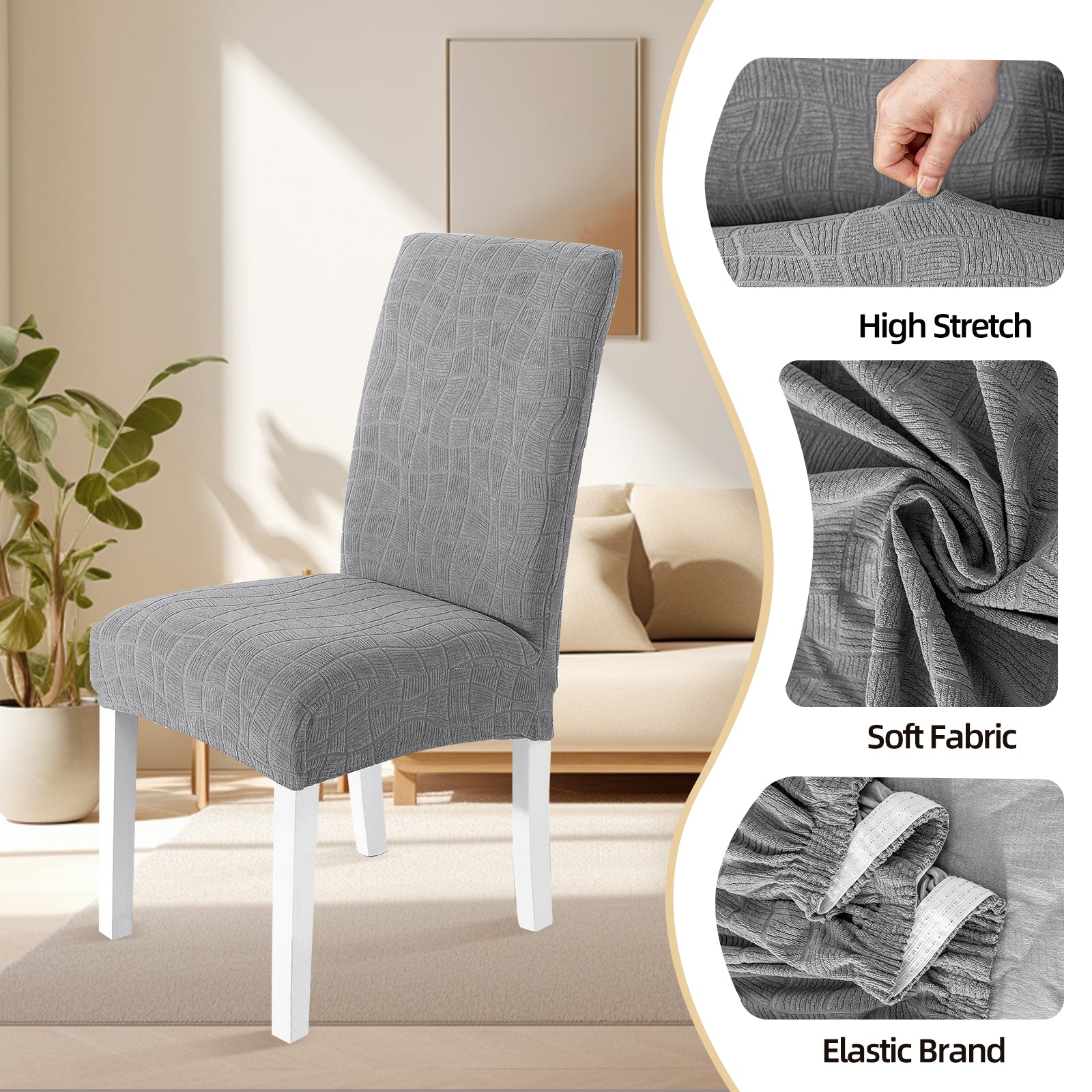 YSTYLE 6 pezzi di coprisedie universali elastici con schienale