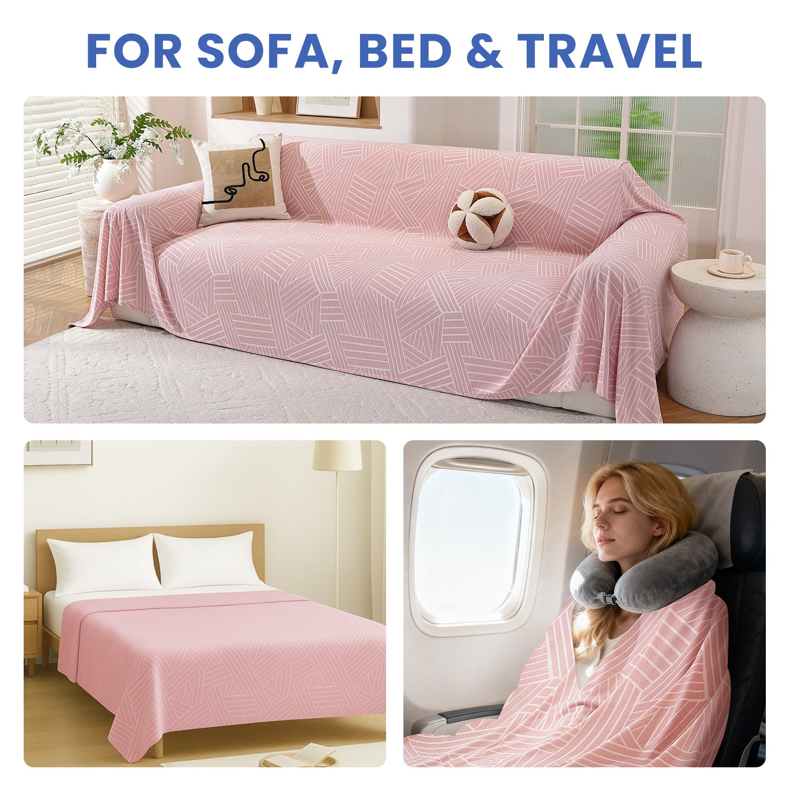 Ystyle Sofa Cover 180x280 CM, Non-Slip Full Sofa Protector, Cat Scratch-Resistant Sofa Cover, Washable Stain-Proof Sofa Slipcover, Ideal as Decorative Throw or Picnic Blanket