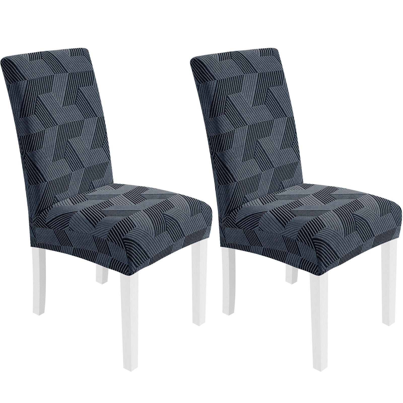 Ystyle 2-Piece Chair Covers with Backrest, Universal Kitchen Chair Covers, Removable Elastic Dining Chair Slipcovers, Stain-Resistant Chair Protectors, Washable, for Kitchen and Living Room