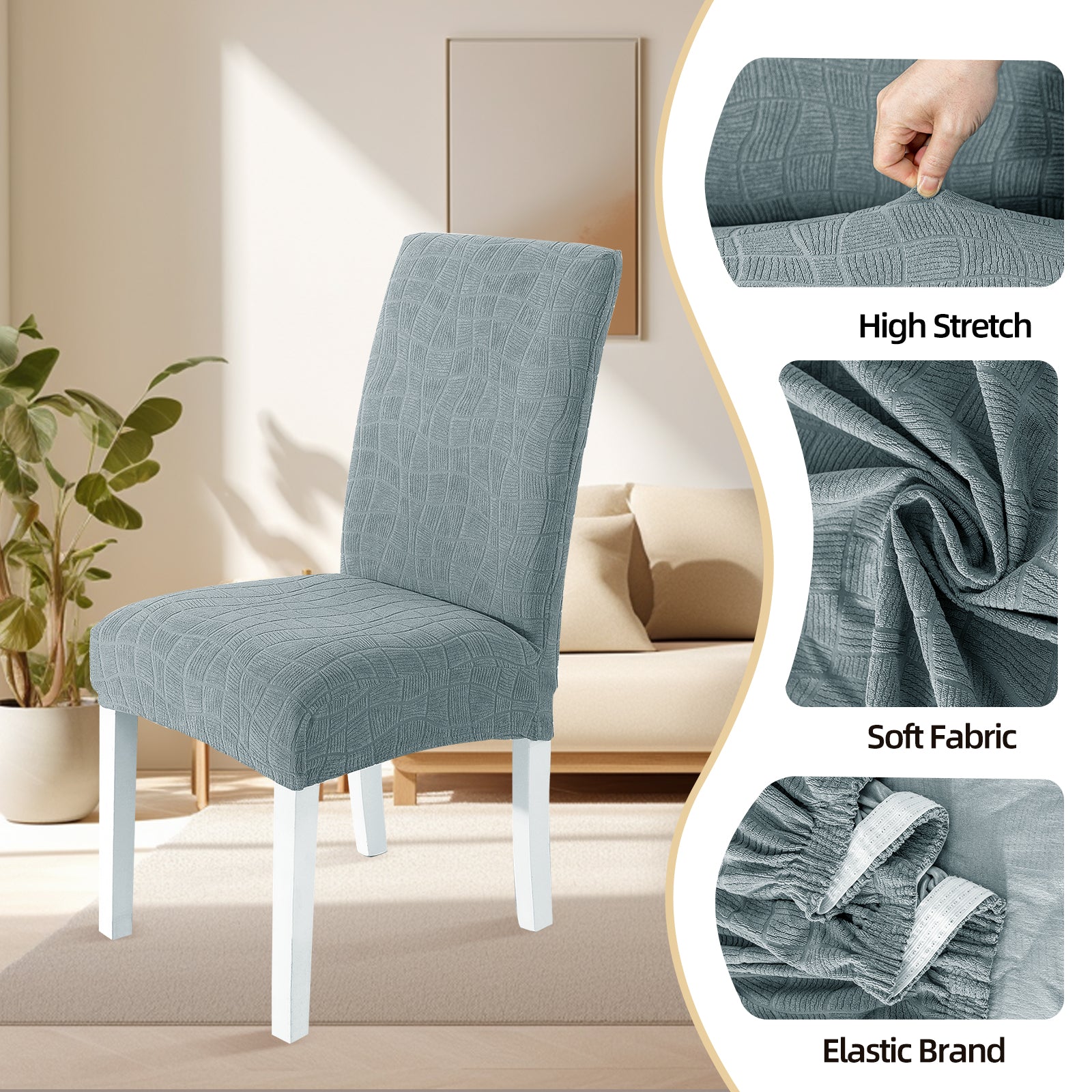 YSTYLE 6 pezzi di coprisedie universali elastici con schienale