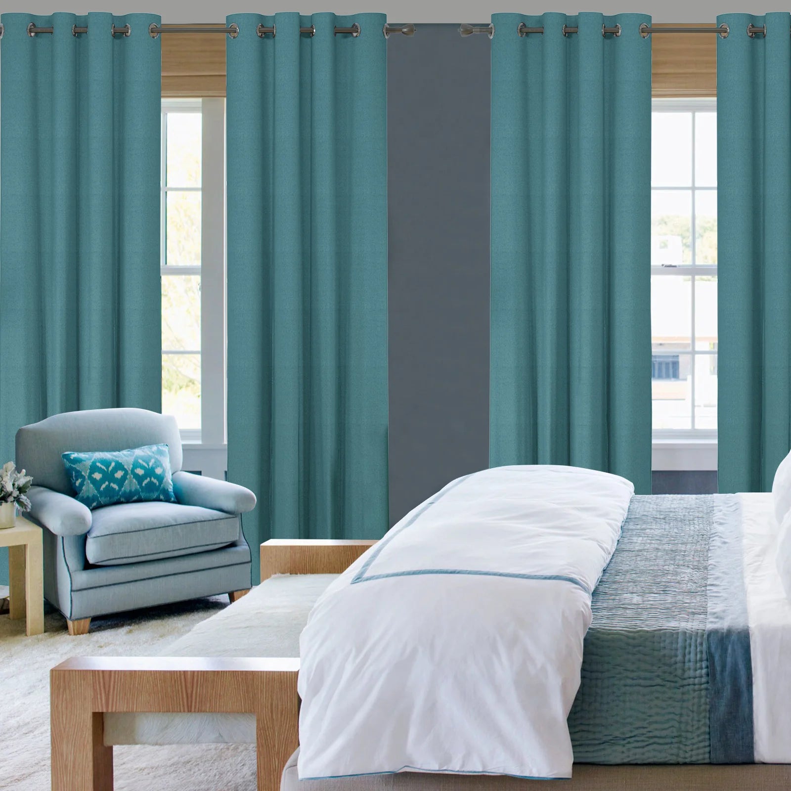 YSTYLE 2 pcs Linen-Effect Blackout Curtains – 100% Light Blocking, Thermal Insulated Drapes