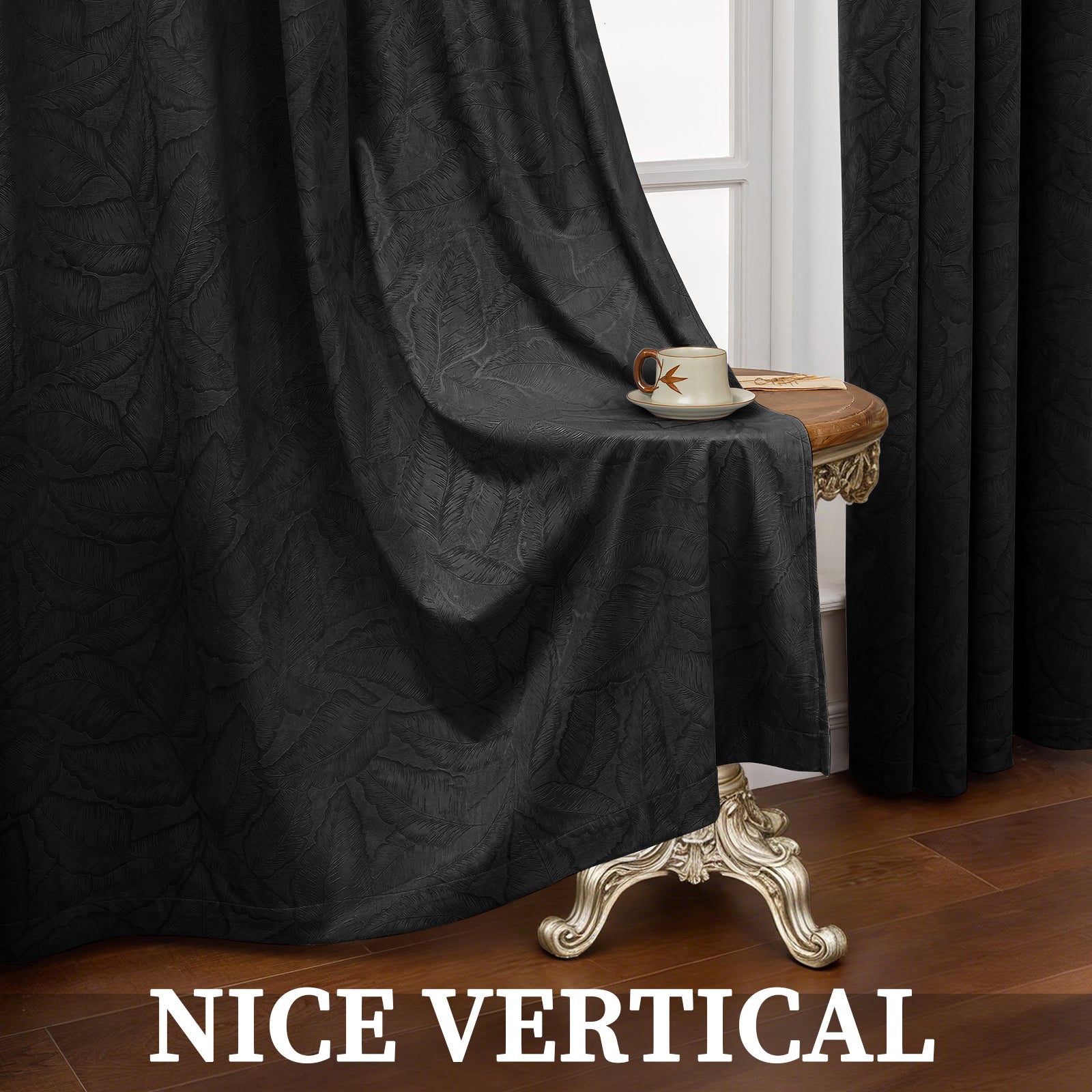 2 Pieces rideaux opacifiants with Stainless Steel Eyelets thermique Polyester Panels