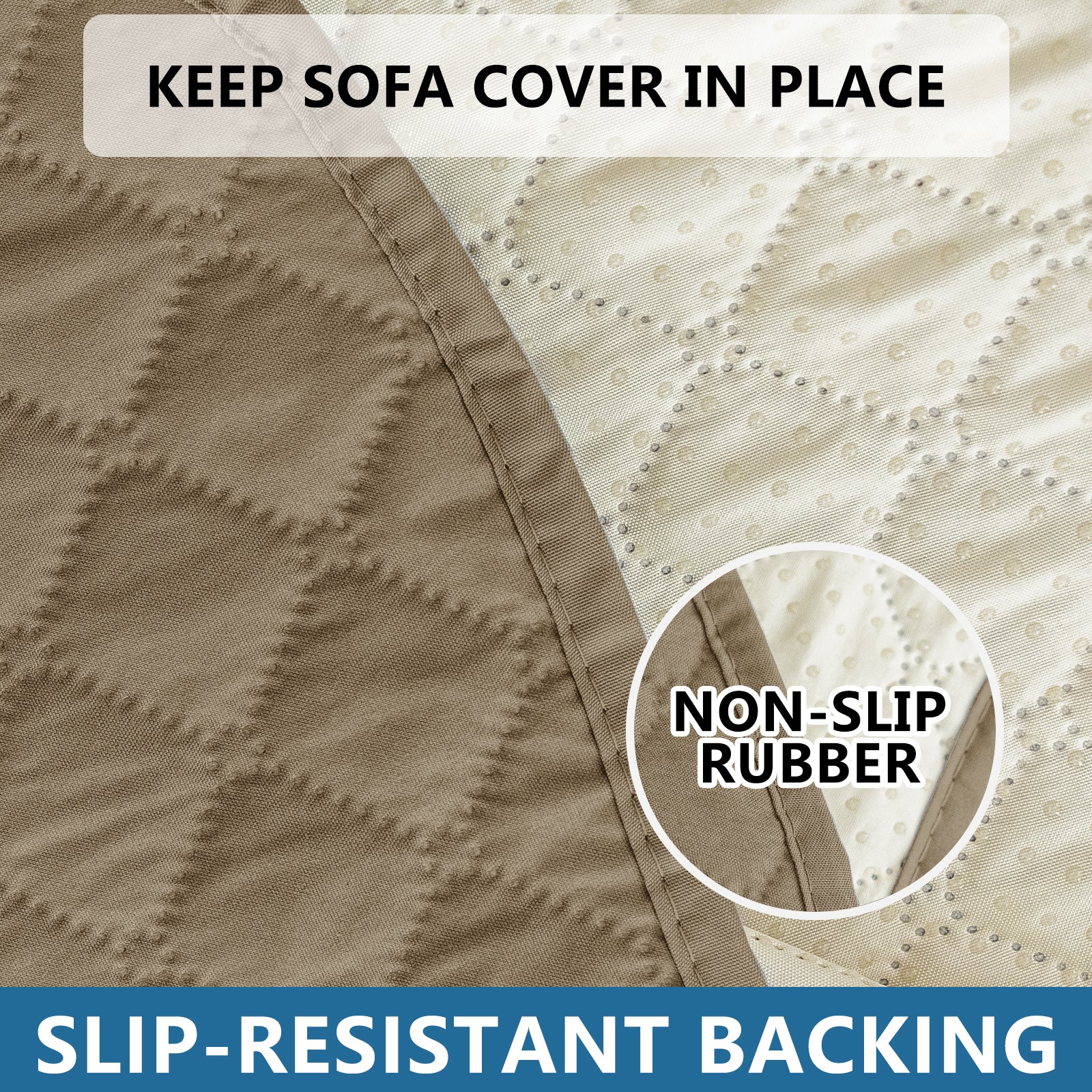 Copertura per divano impermeabile YSTYLE per 3 posti con braccioli, antiscivolo