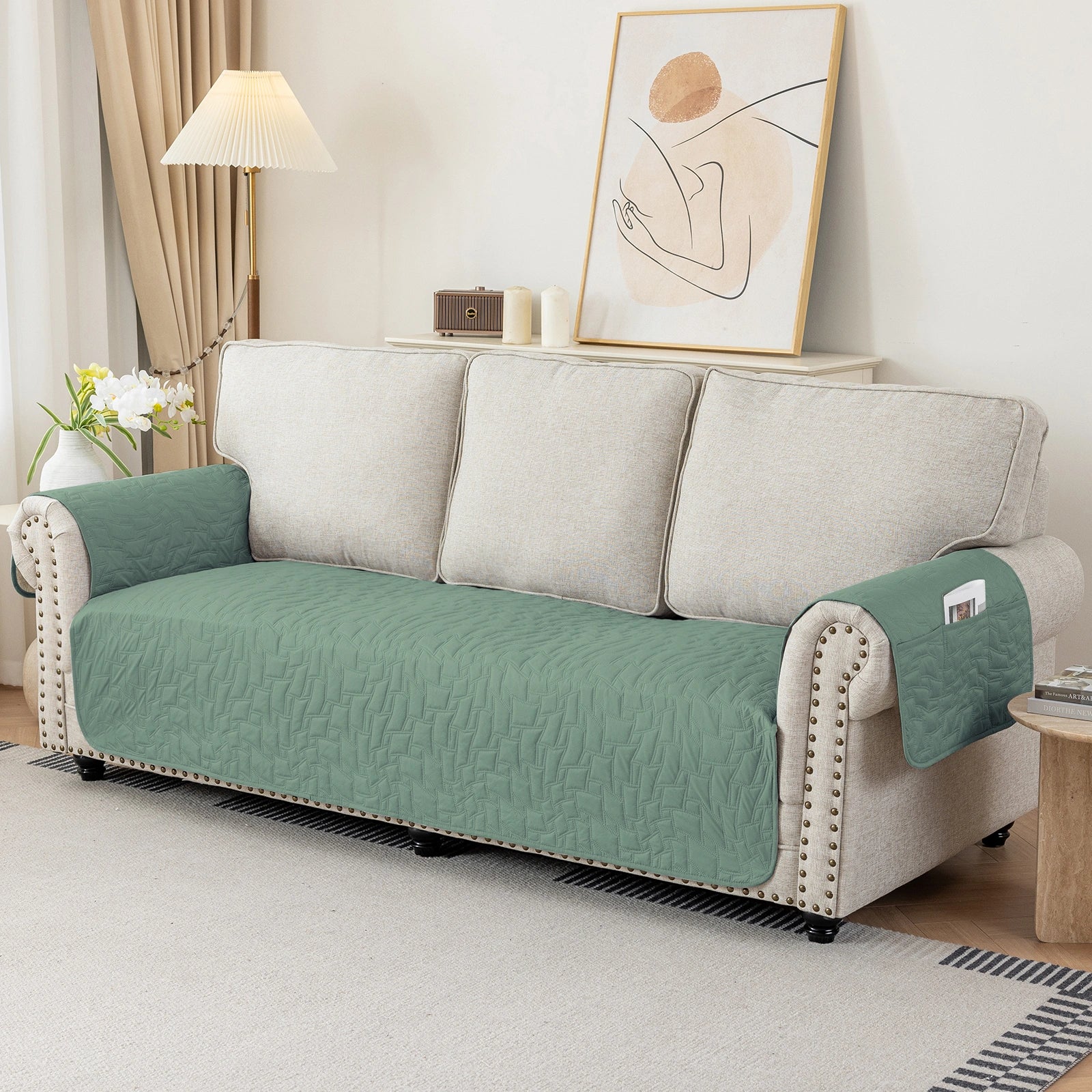 YSTYLE Waterproof 4 Seater Armchair Cover Anti Slip for Pet Protection-YSTYLE