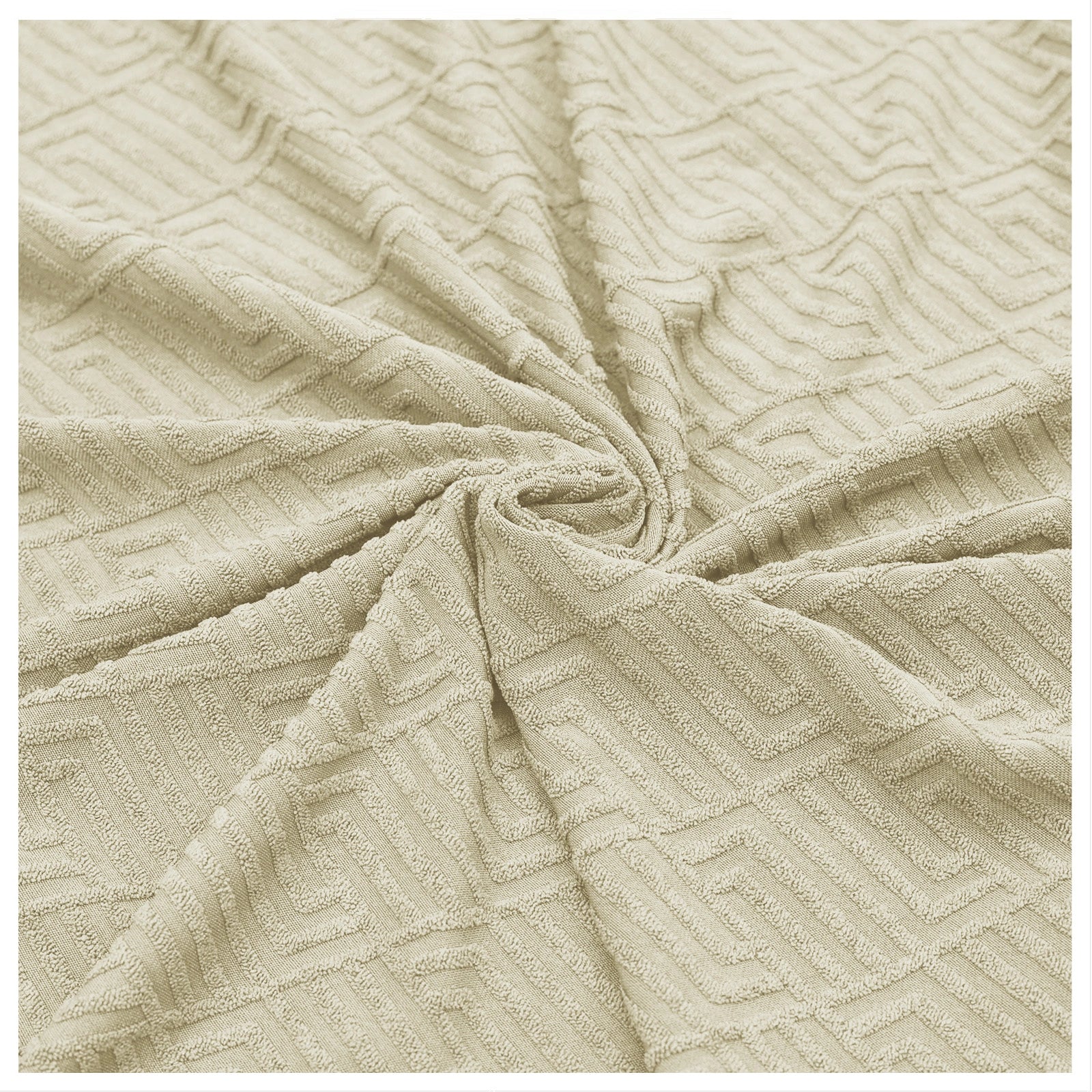 YSTYLE 3 Seater Sofa Cover – Stretch Fit, Pet Scratch Resistant, Geometric Jacquard, Anti-Slip, Washable-Back Shape