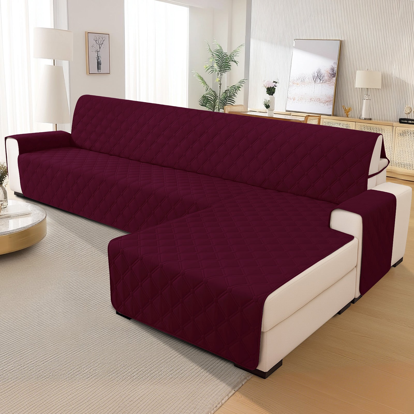 Ystyle Waterproof 3 Seater Corner Sofa Cover Reversible 225 cm
