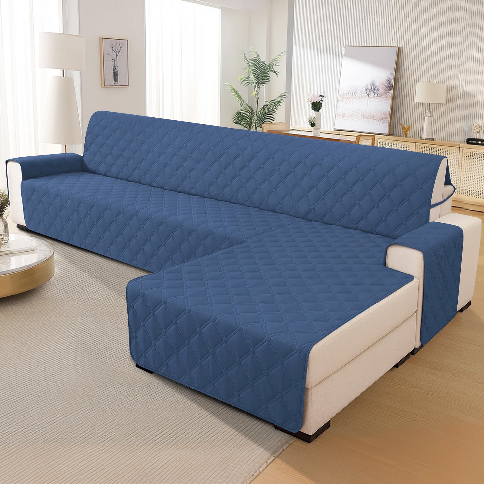 Ystyle Waterproof 3 Seater Corner Sofa Cover Reversible 225 cm