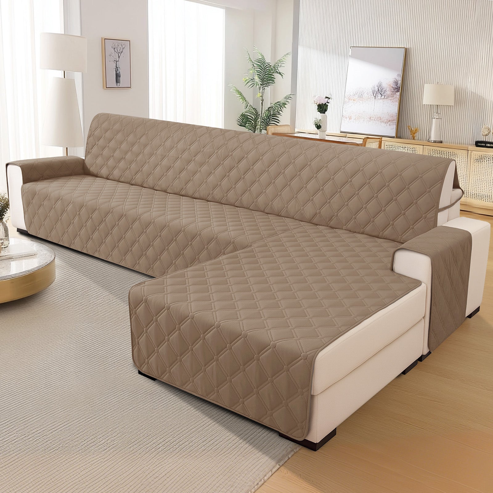Ystyle Waterproof 3 Seater Corner Sofa Cover Reversible 225 cm