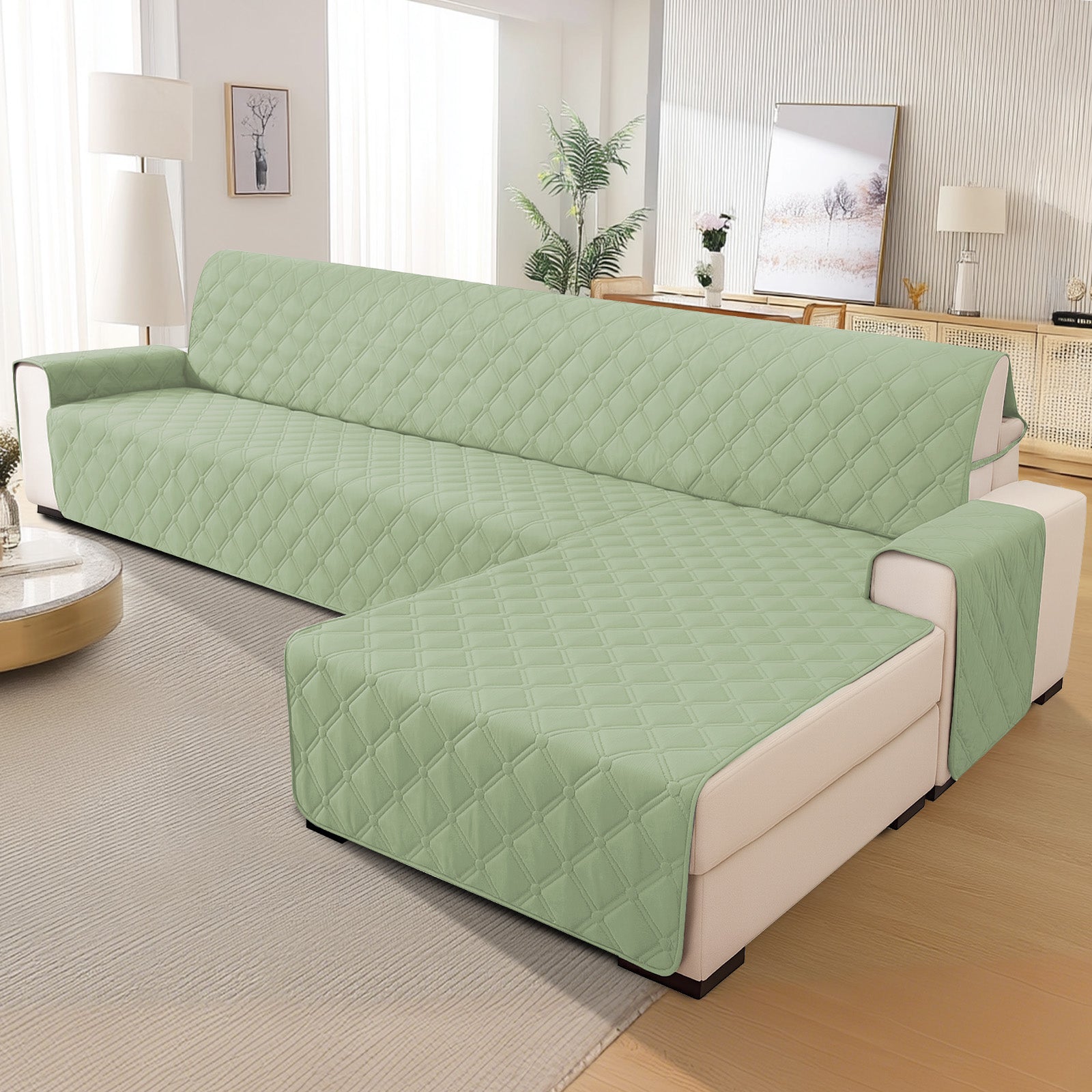 Ystyle Waterproof 3 Seater Corner Sofa Cover Reversible 225 cm