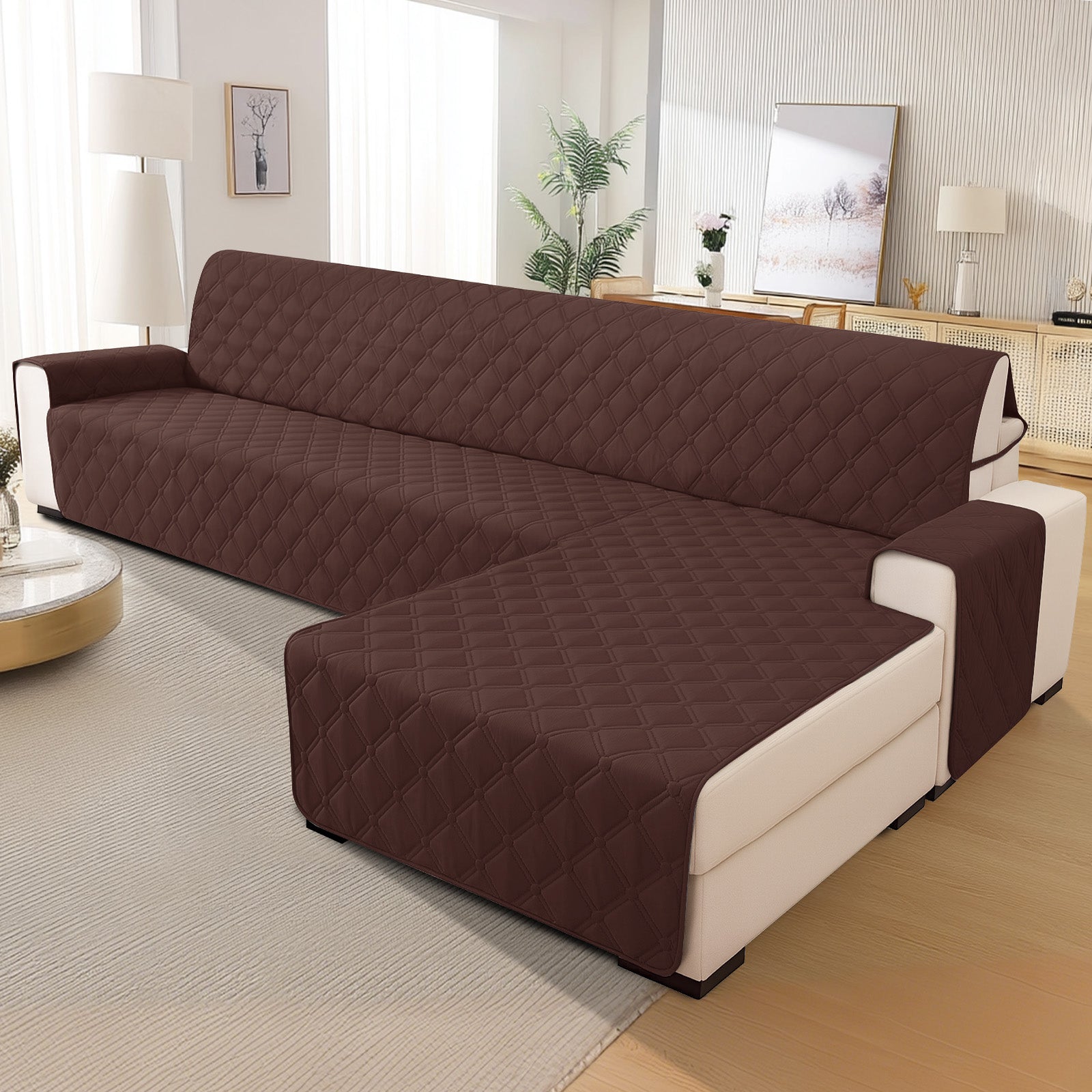 Ystyle Waterproof 4 Seater Corner Sofa Cover Reversible 280 cm-YSTYLE