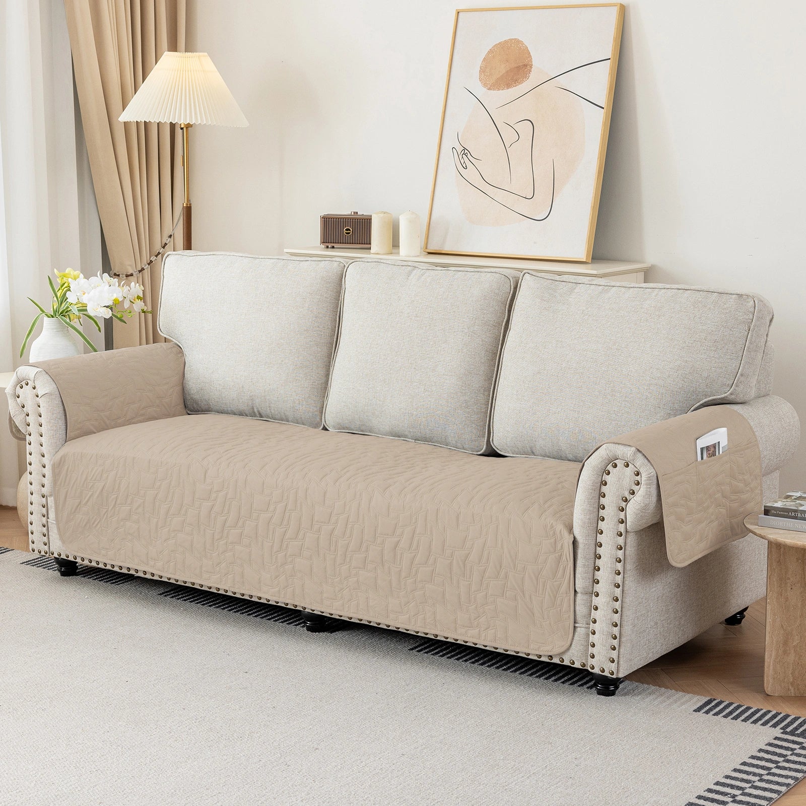 YSTYLE Waterproof 4 Seater Armchair Cover Anti Slip for Pet Protection-YSTYLE