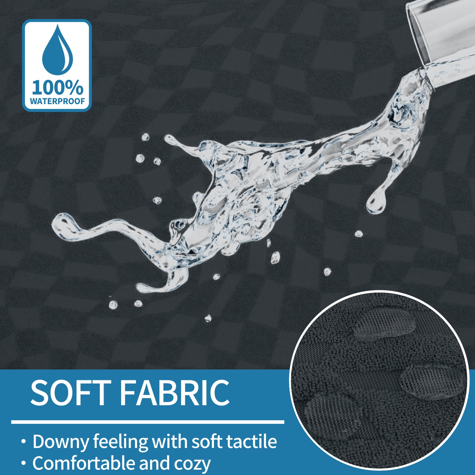 YSTYLE 2 pezzi copertura elastica per divano angolare, 2+2 posti a forma di L