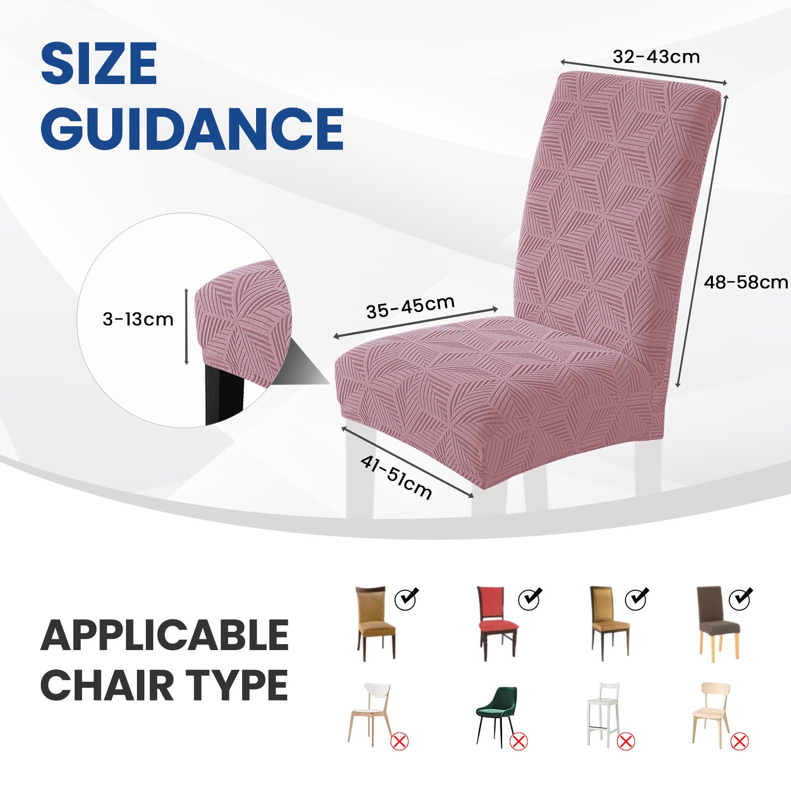 Ystyle 6 Pieces Stretch Dining Chair Covers Soft Fabric-YSTYLE