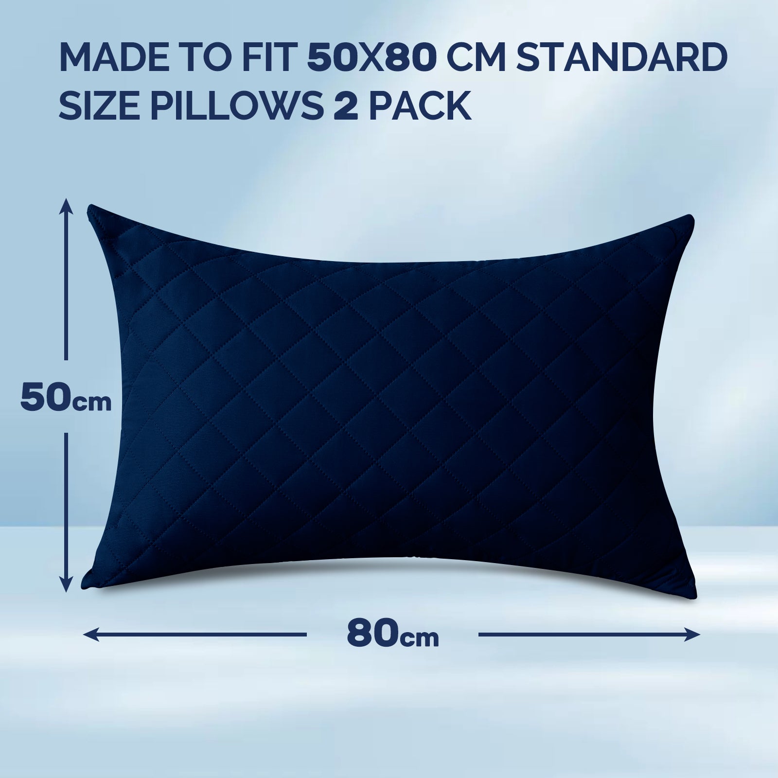 YSTYLE 2 Waterproof Pillowcases 50x80cm Breathable Anti Mite-YSTYLE
