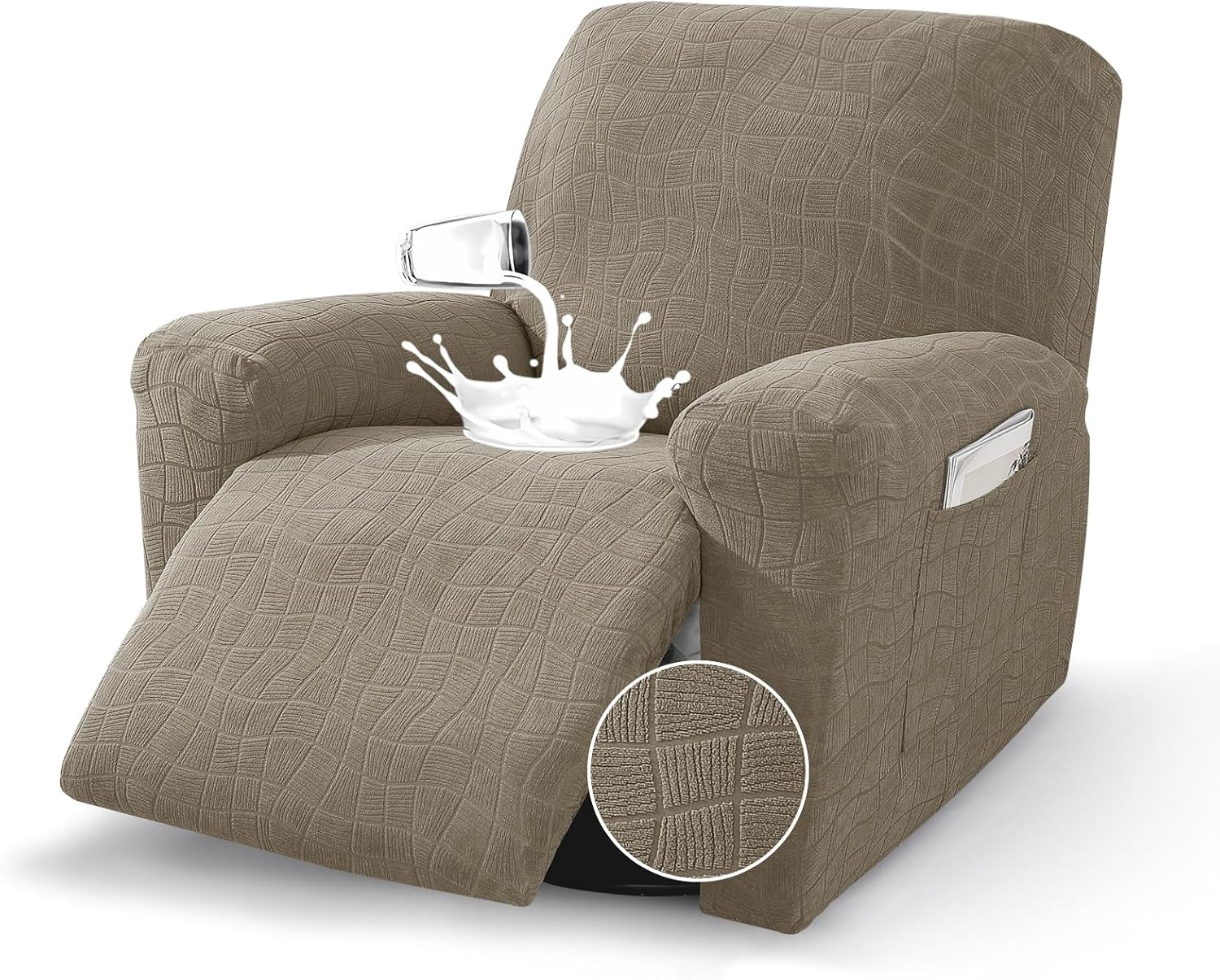 Ystyle 100% Waterproof Recliner Chair Cover Stretch Couch Cover Washable Slipcover Furniture Protector for Pets