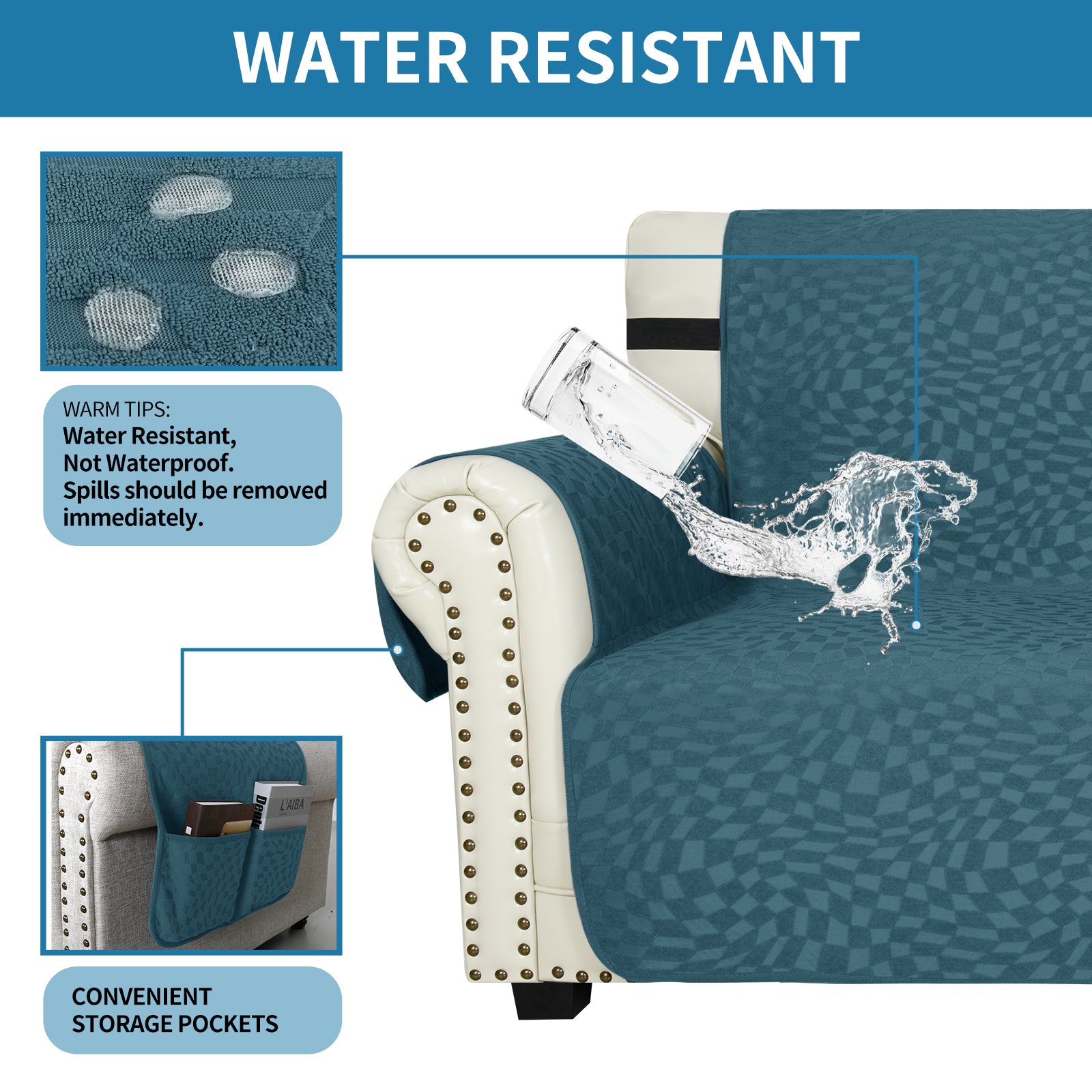 Coprisedia YSTYLE per 4 posti con tasche laterali antiscivolo