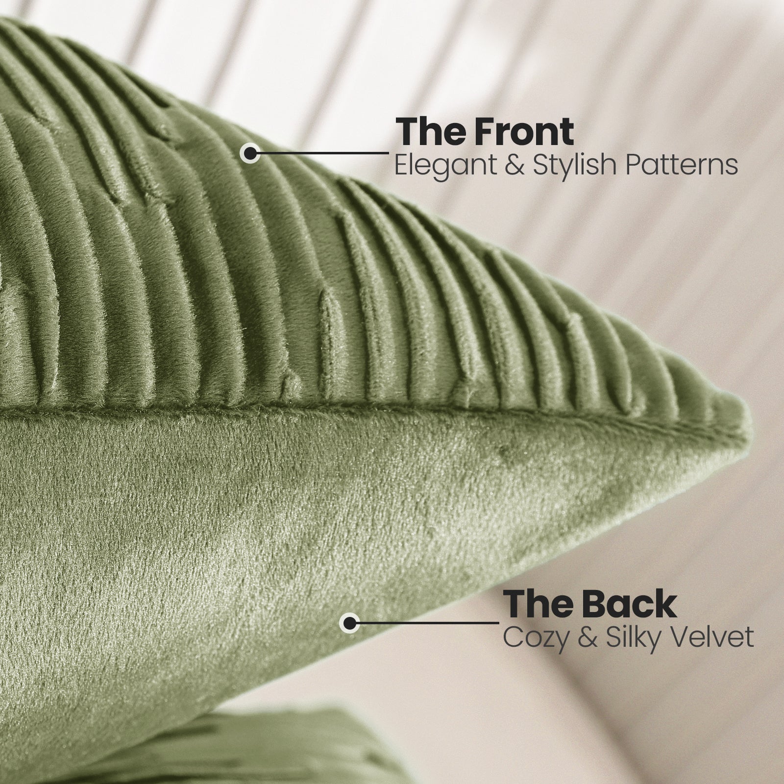 Ystyle 2 Pieces Cushion Covers Sofa 50 x 50 cm Velvet Minimalist Cushion Covers Invisible Zipper Decorative Cushion Covers for Sofa Living Room Bedroom