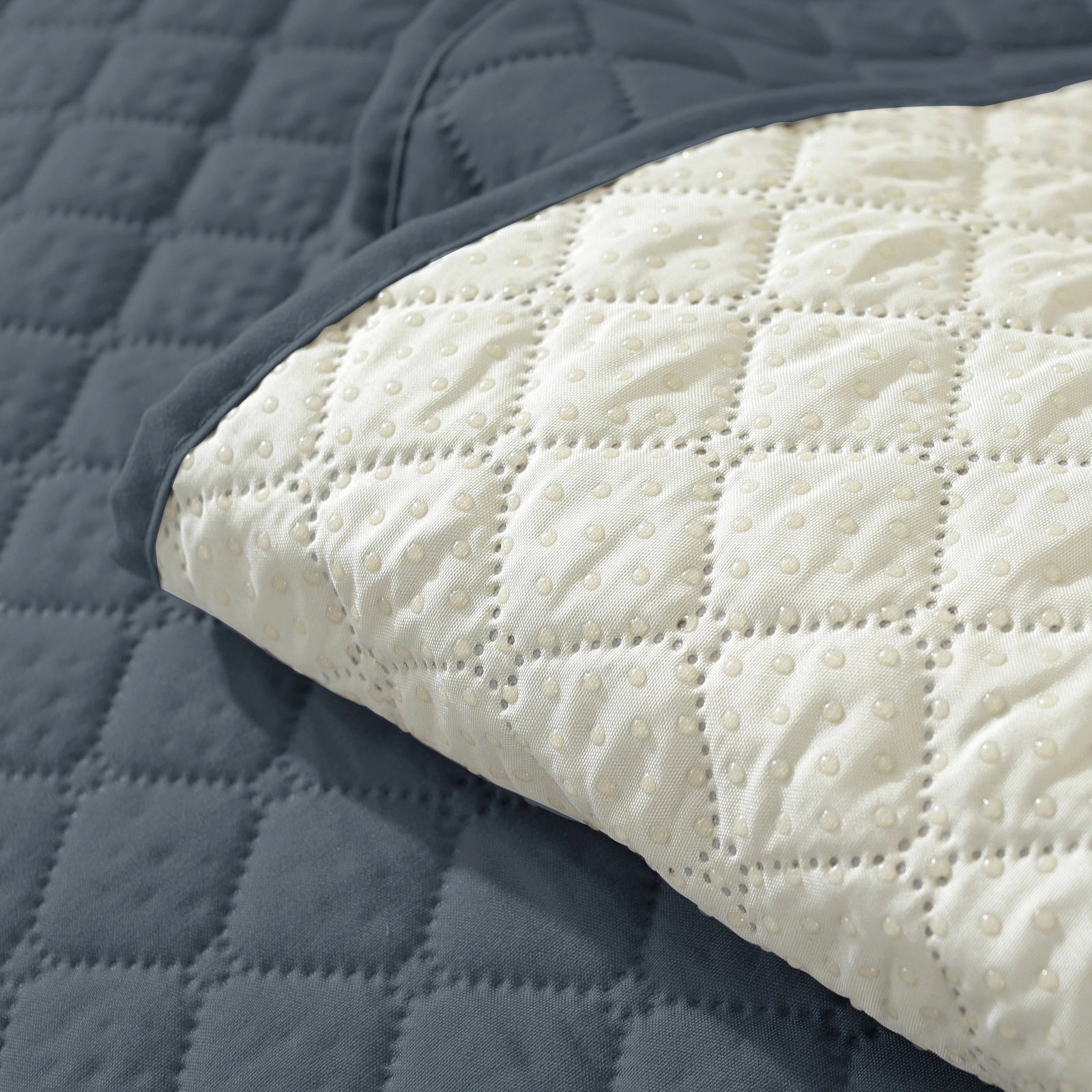 YSTYLE 1 Seater Couch Protector & WaterProof – Stretch Sofa Cover, Anti-Slip with Storage Pocket, Ideal for Pets-Rhombic