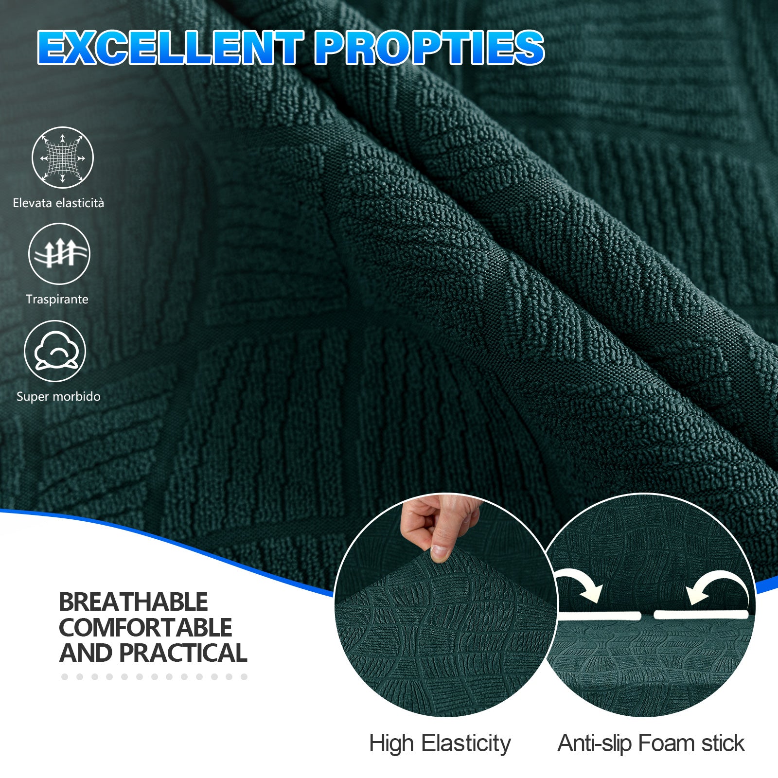 Ystyle Waterproof Stretch 4 Seater Sofa Cover Anti Slip-YSTYLE