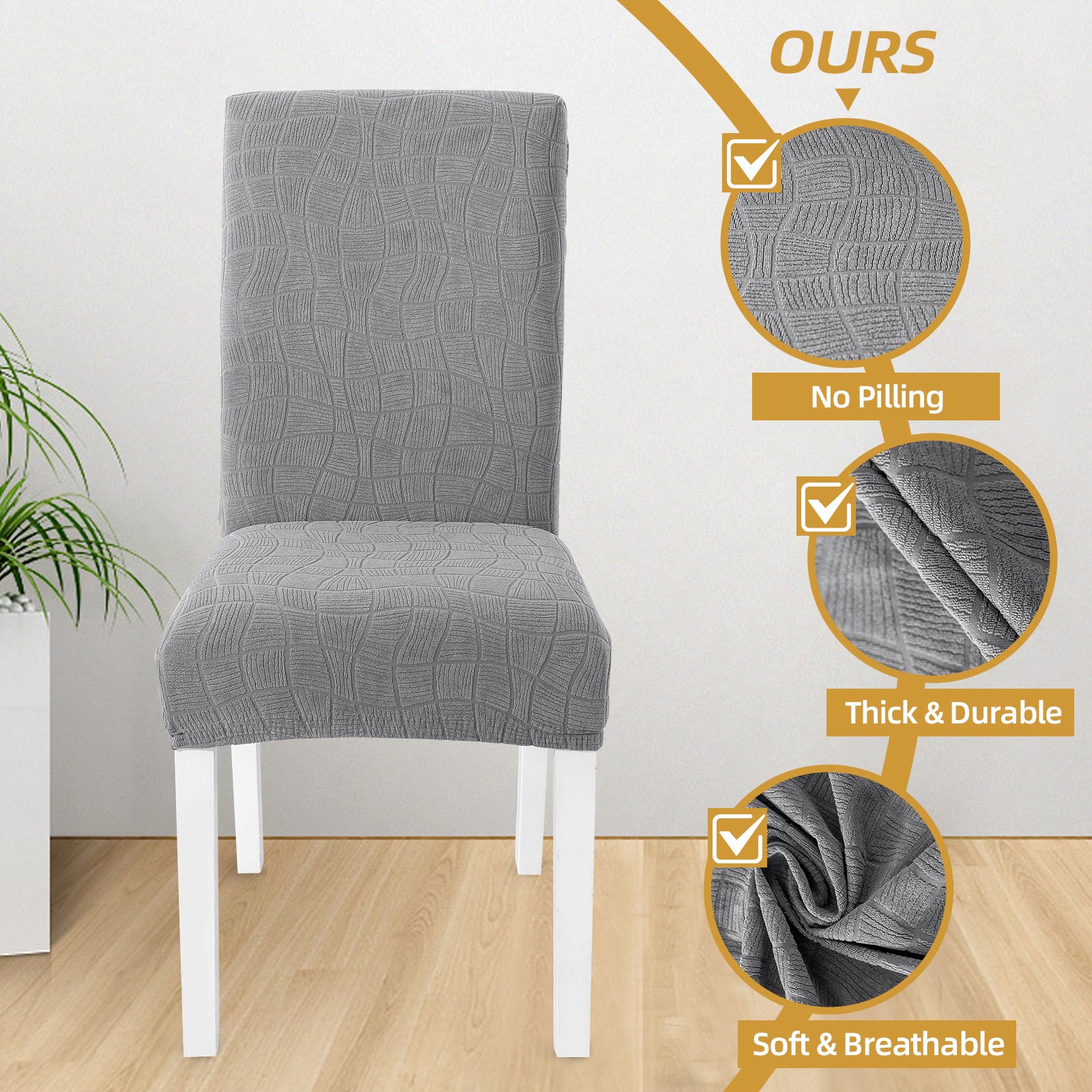 YSTYLE 2 Pieces Universal Stretch Chair Covers with Backrest