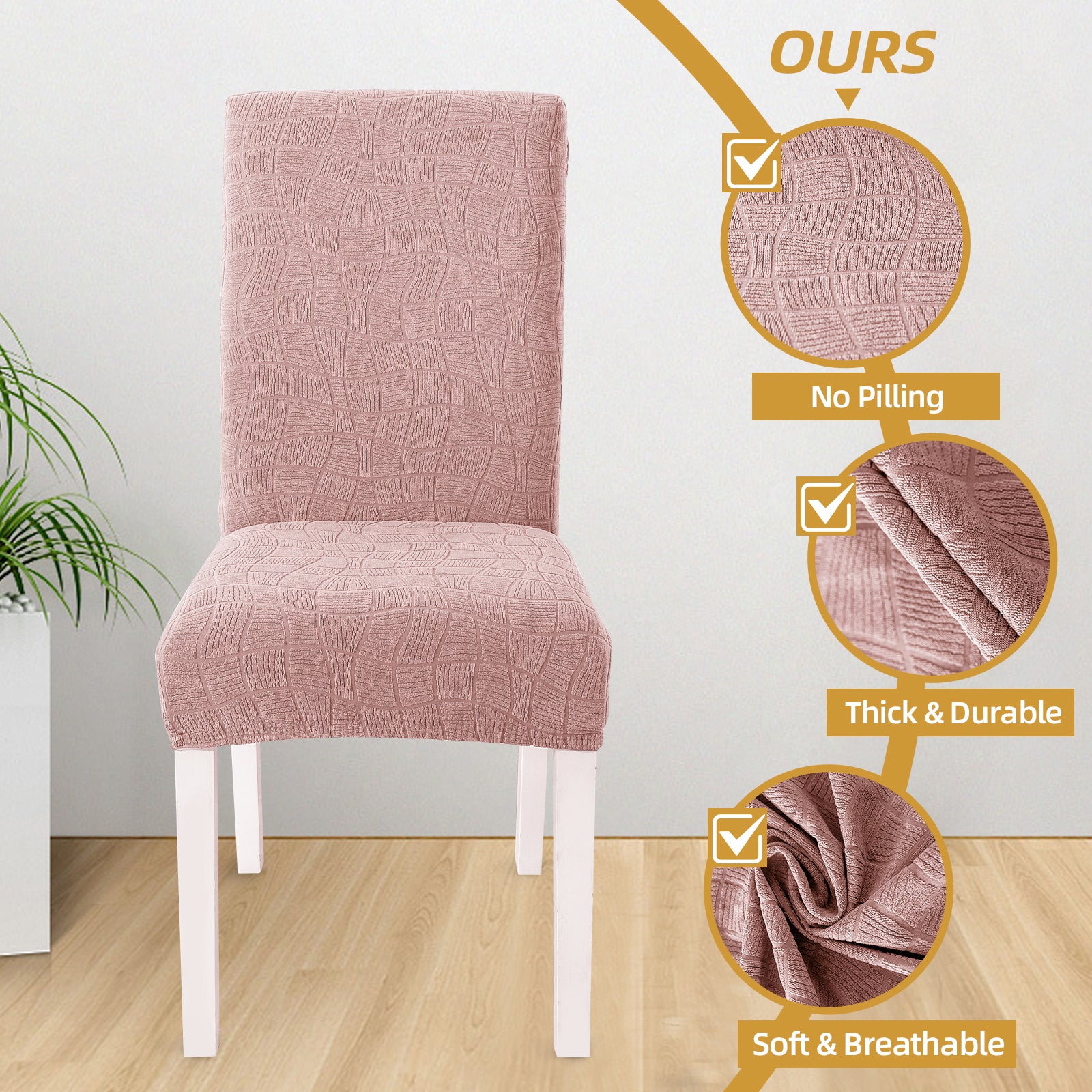 YSTYLE 2 Pieces Universal Stretch Chair Covers with Backrest