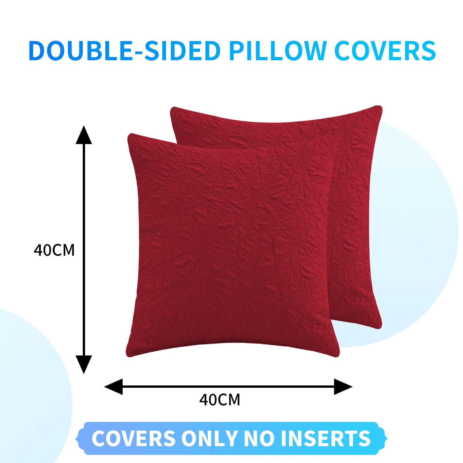 Ystyle 2 Pieces Sofa Cushion Covers 40 x 40 cm, Cushion Covers with Invisible Zipper, Square Pillowcases, Modern Sofa Pillowcases, for Living Room Bedroom Balcony Outdoor
