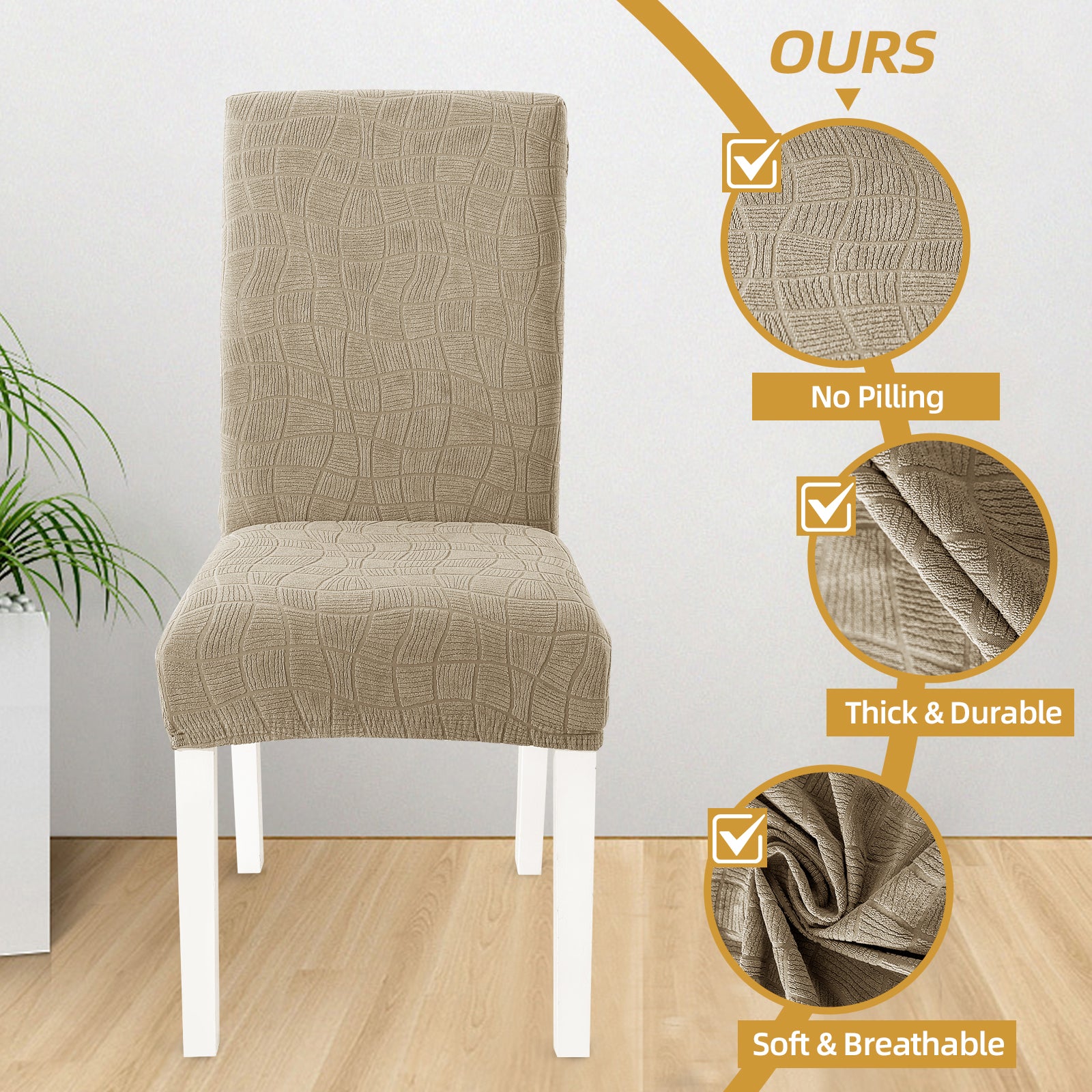 YSTYLE 2 Pieces Universal Stretch Chair Covers with Backrest
