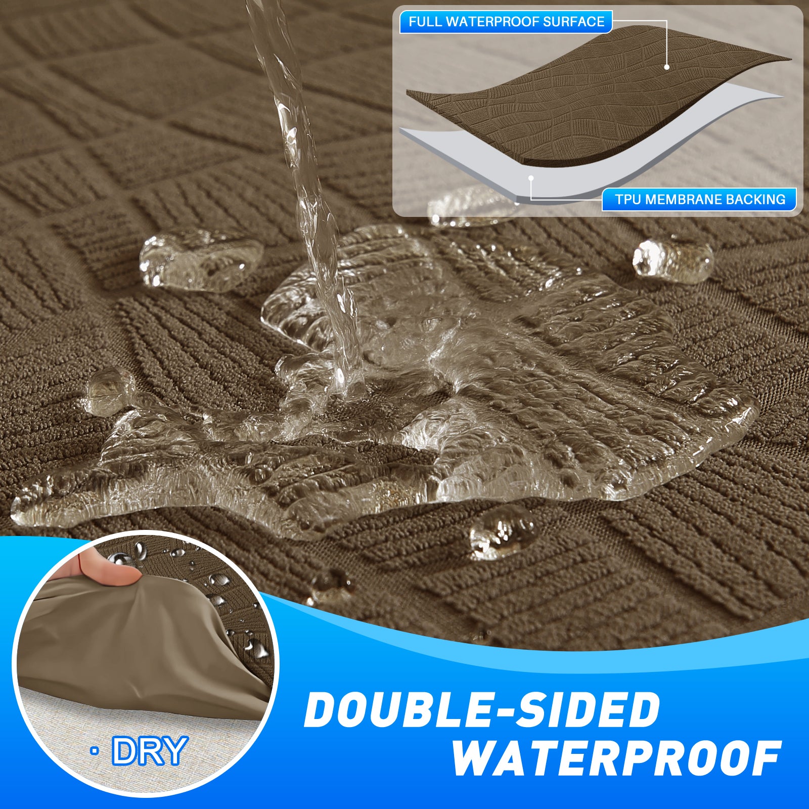 Ystyle Waterproof Stretch 4 Seater Sofa Cover Anti Slip-YSTYLE