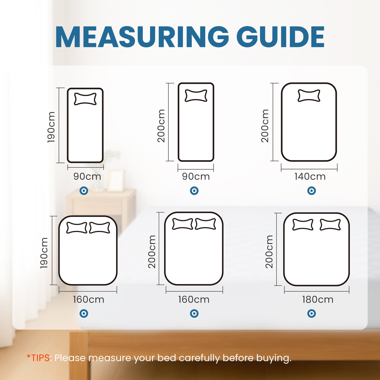 Ystyle Waterproof Mattress Protector – Double Size 160x190 cm Anti-Allergy & Scratch Resistant