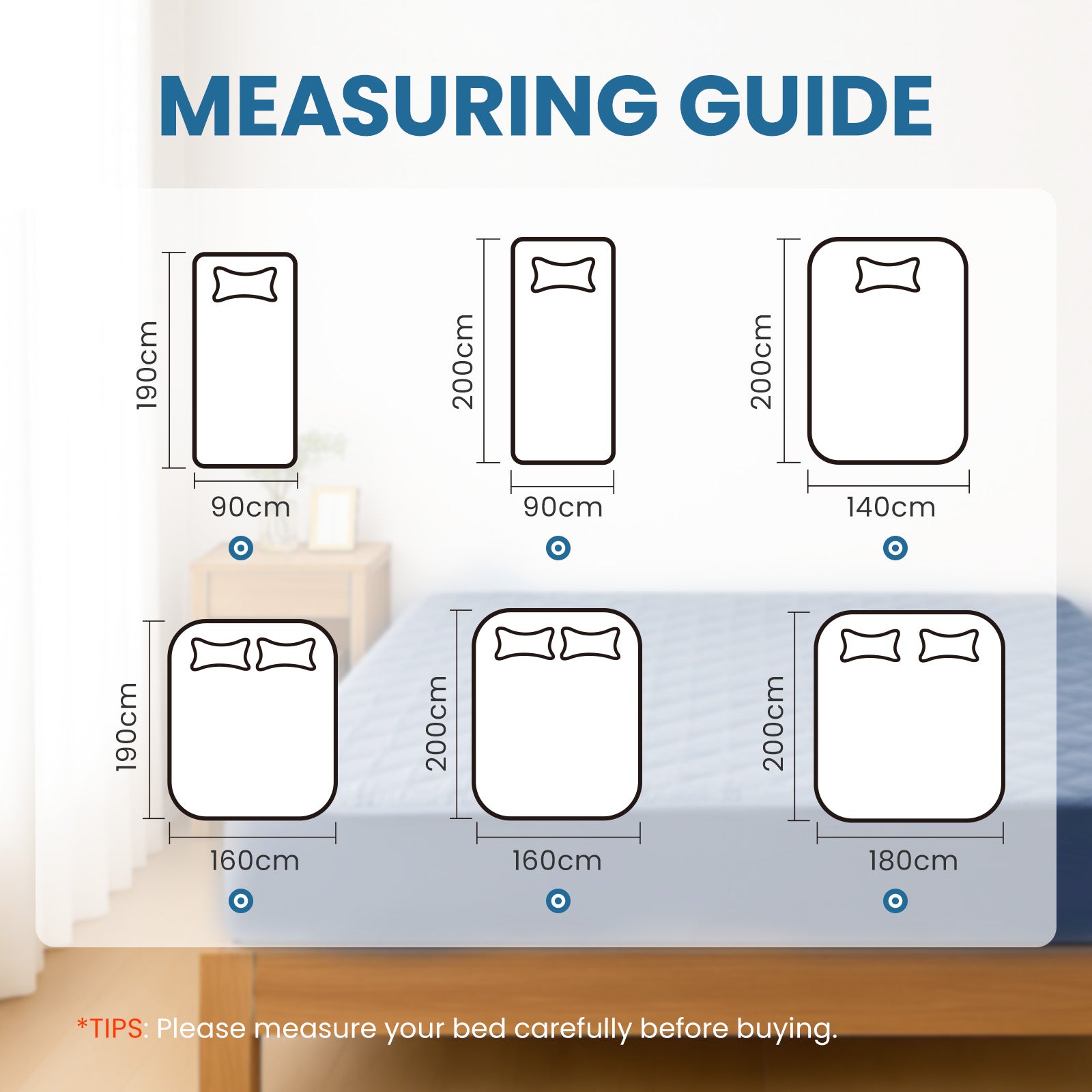 Ystyle Waterproof Mattress Protector – Double Size 160x190 cm Anti-Allergy & Scratch Resistant