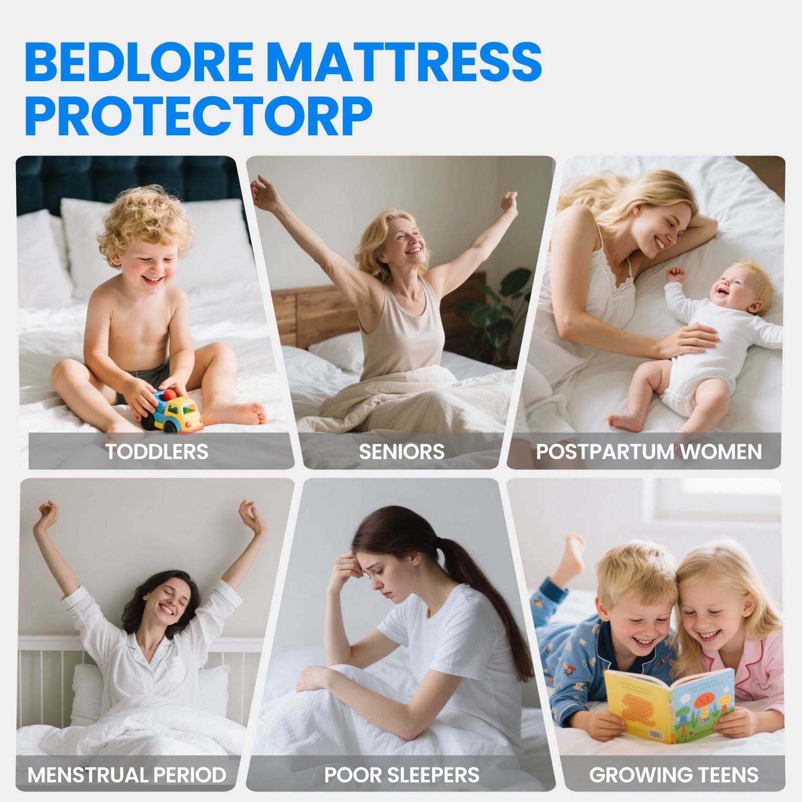 Waterproof Quilted Mattress Protector 90x200cm with Deep Pocket