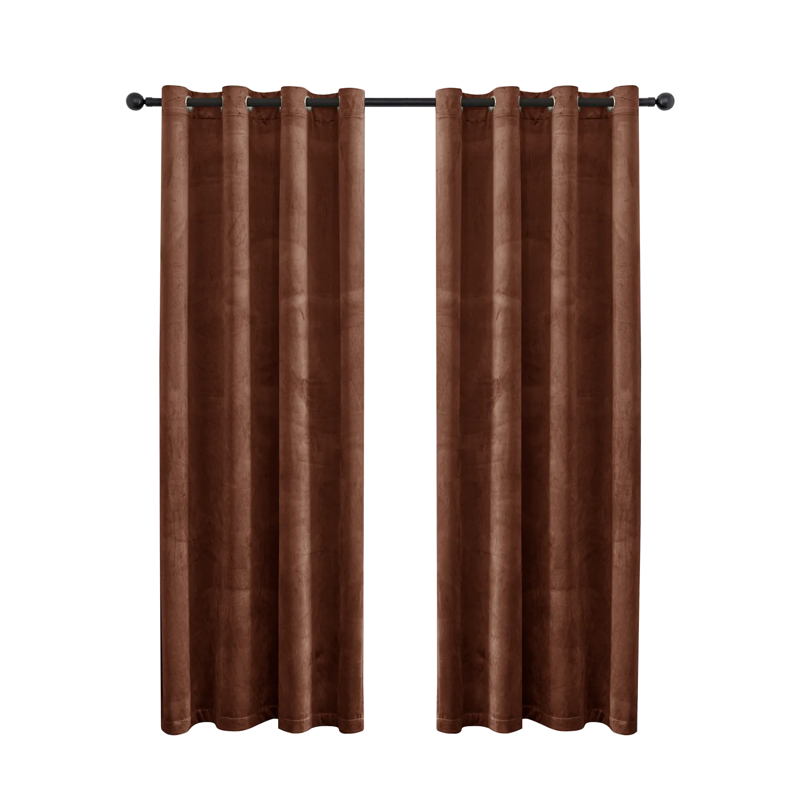 YSTYLE Elegant Velvet Curtains-2 pcs, Blackout & Heat Insulating, Eyelet Drapes for Home Windows