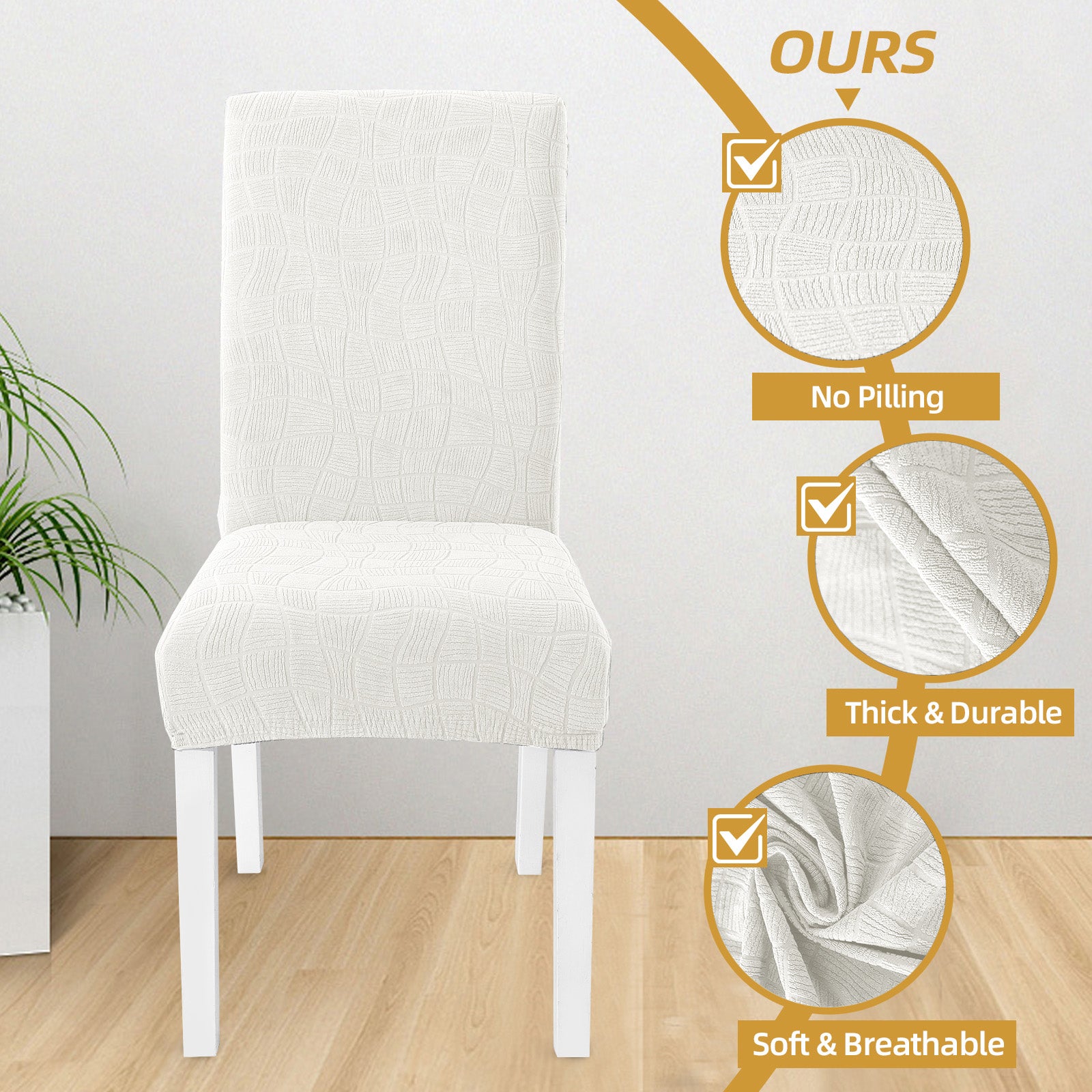 YSTYLE 2 Pieces Universal Stretch Chair Covers with Backrest