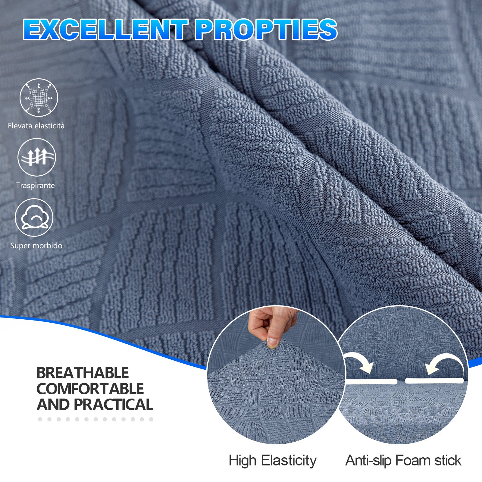 Ystyle Waterproof Stretch 4 Seater Sofa Cover Anti Slip-YSTYLE