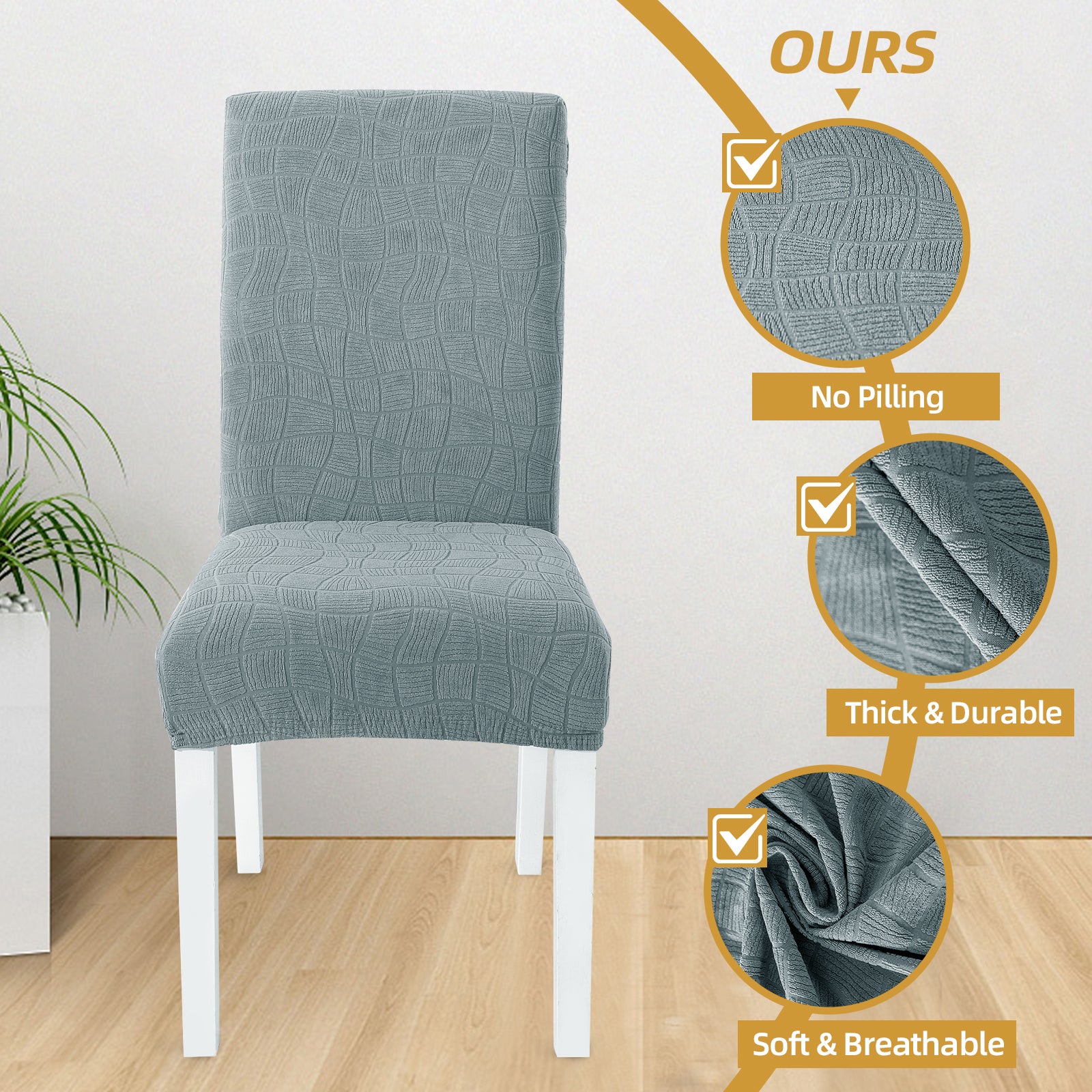 YSTYLE 2 Pieces Universal Stretch Chair Covers with Backrest