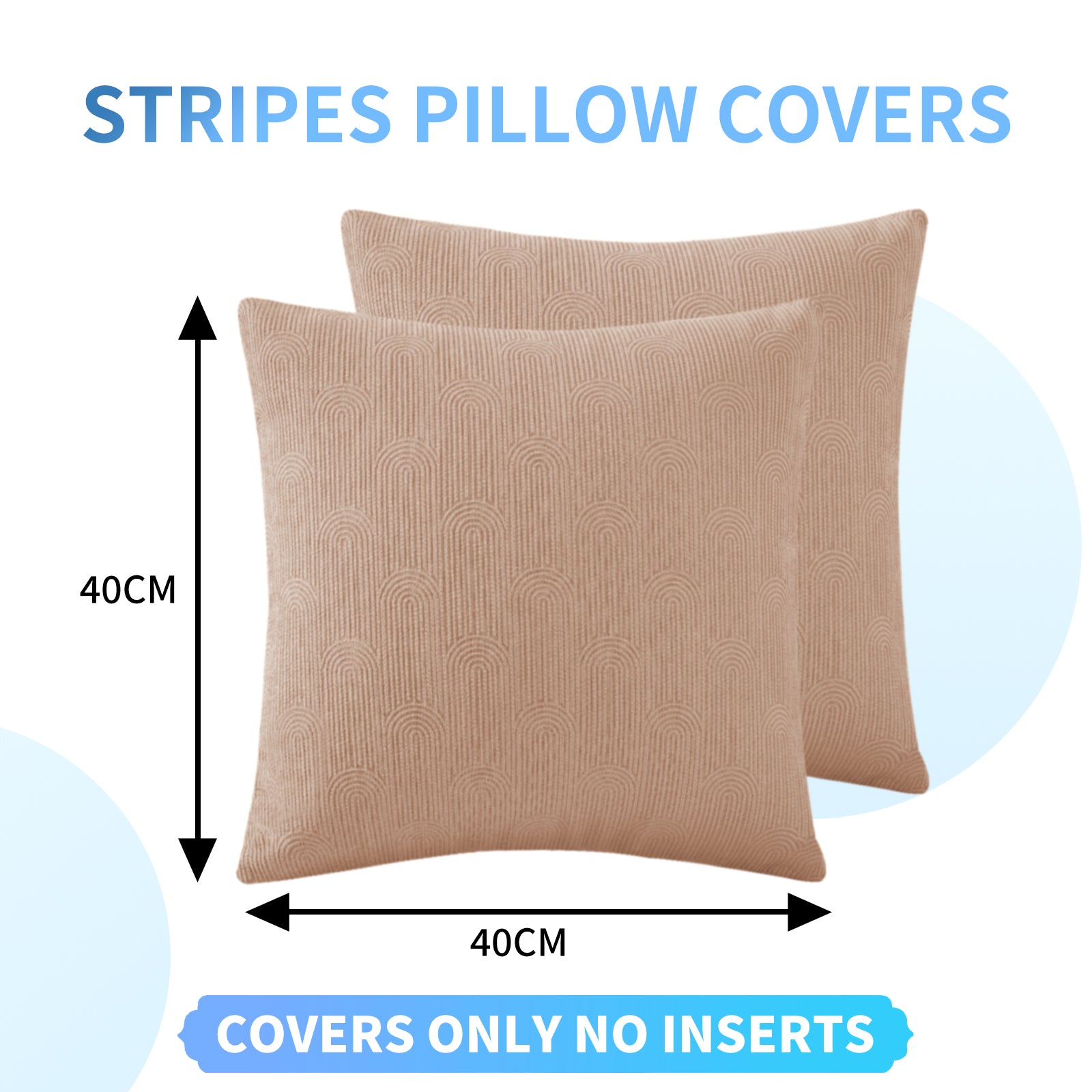 Ystyle Cushion Covers, 40 x 40 cm, Set of 2, Cushions for Sofa with Invisible Zip, Soft Cushion Cover, Modern, Washable, for Chair Bed, Living Room, Bedroom