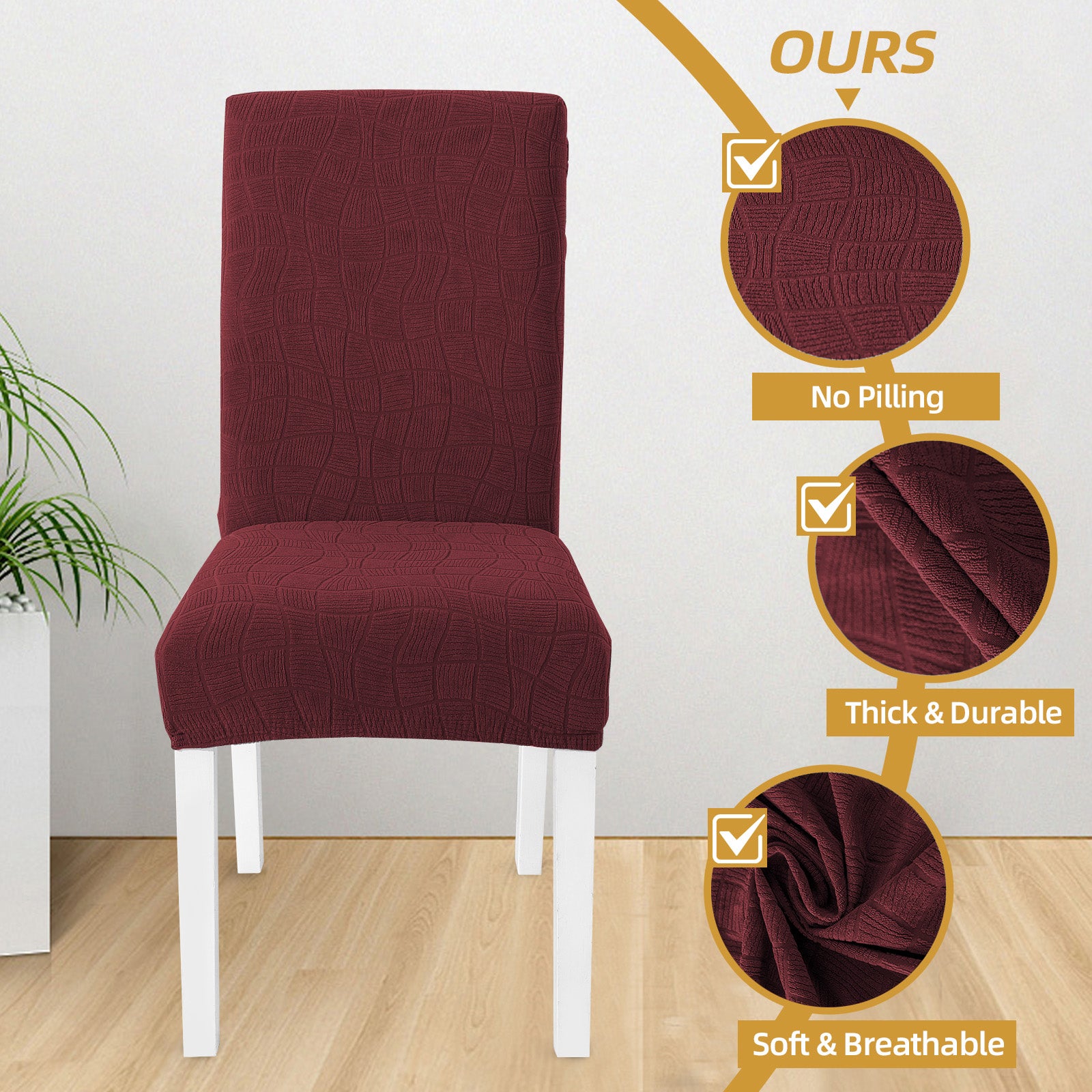 YSTYLE 2 Pieces Universal Stretch Chair Covers with Backrest
