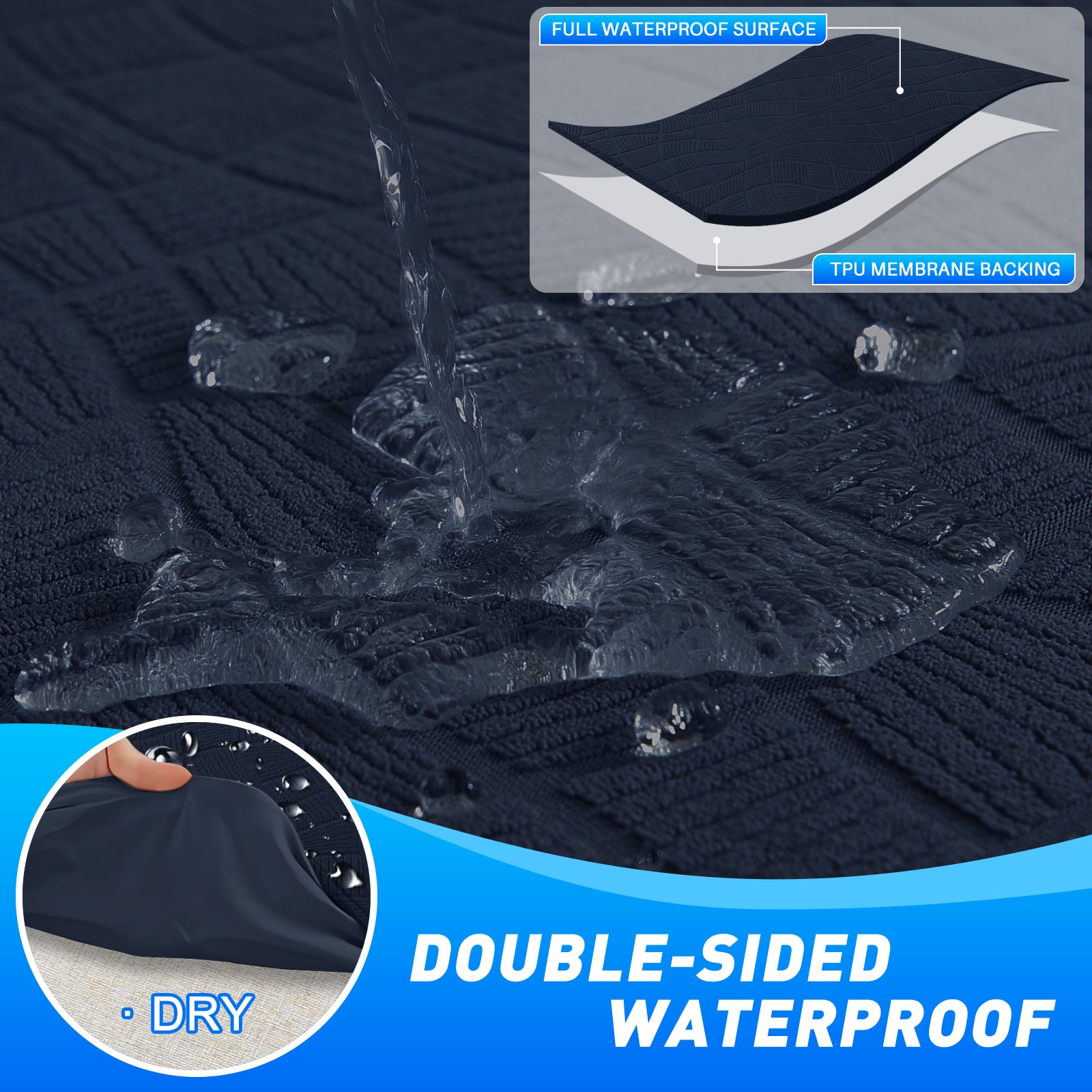 Ystyle Waterproof Stretch 4 Seater Sofa Cover Anti Slip-YSTYLE