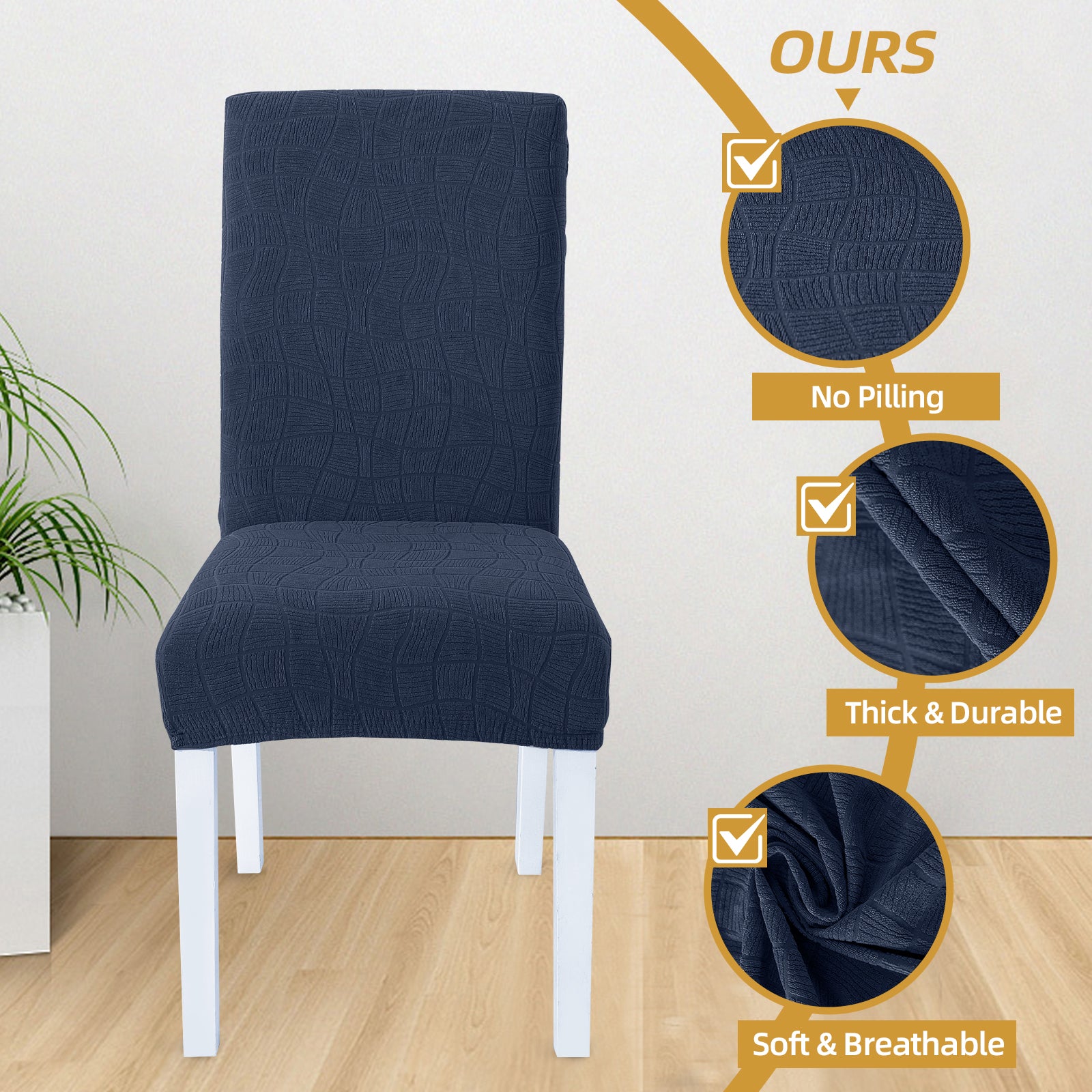 YSTYLE 2 Pieces Universal Stretch Chair Covers with Backrest